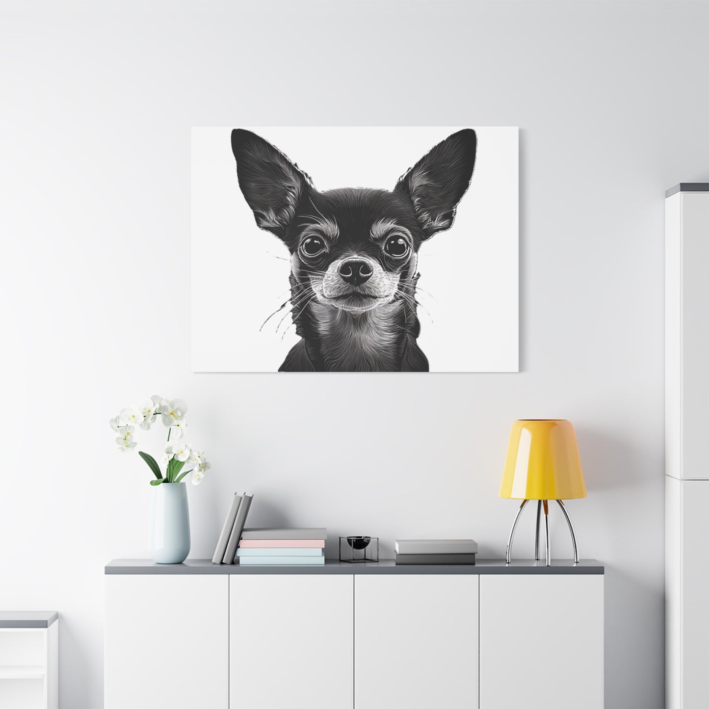 Chihuahua Dog Art Canvas Print - Matte Stretched 1.25" Wall Decor
