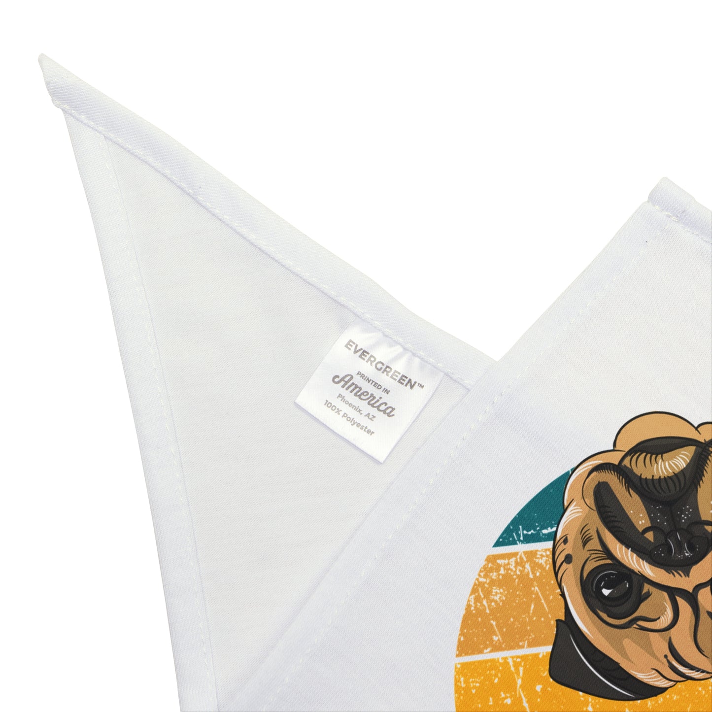 Barkin' with Style Dog Bandana - Retro Pug Design for Pet Fashion