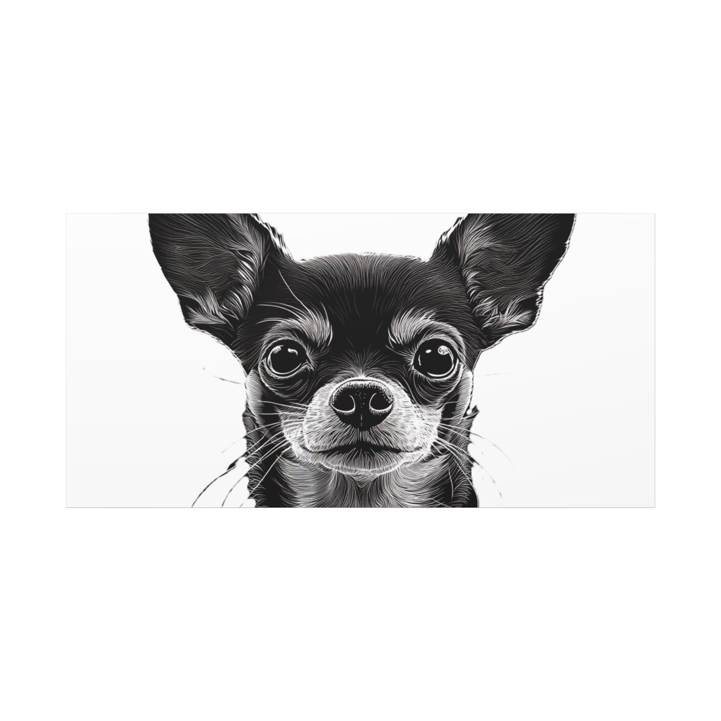 Chihuahua Dog Art Canvas Print - Matte Stretched 1.25" Wall Decor