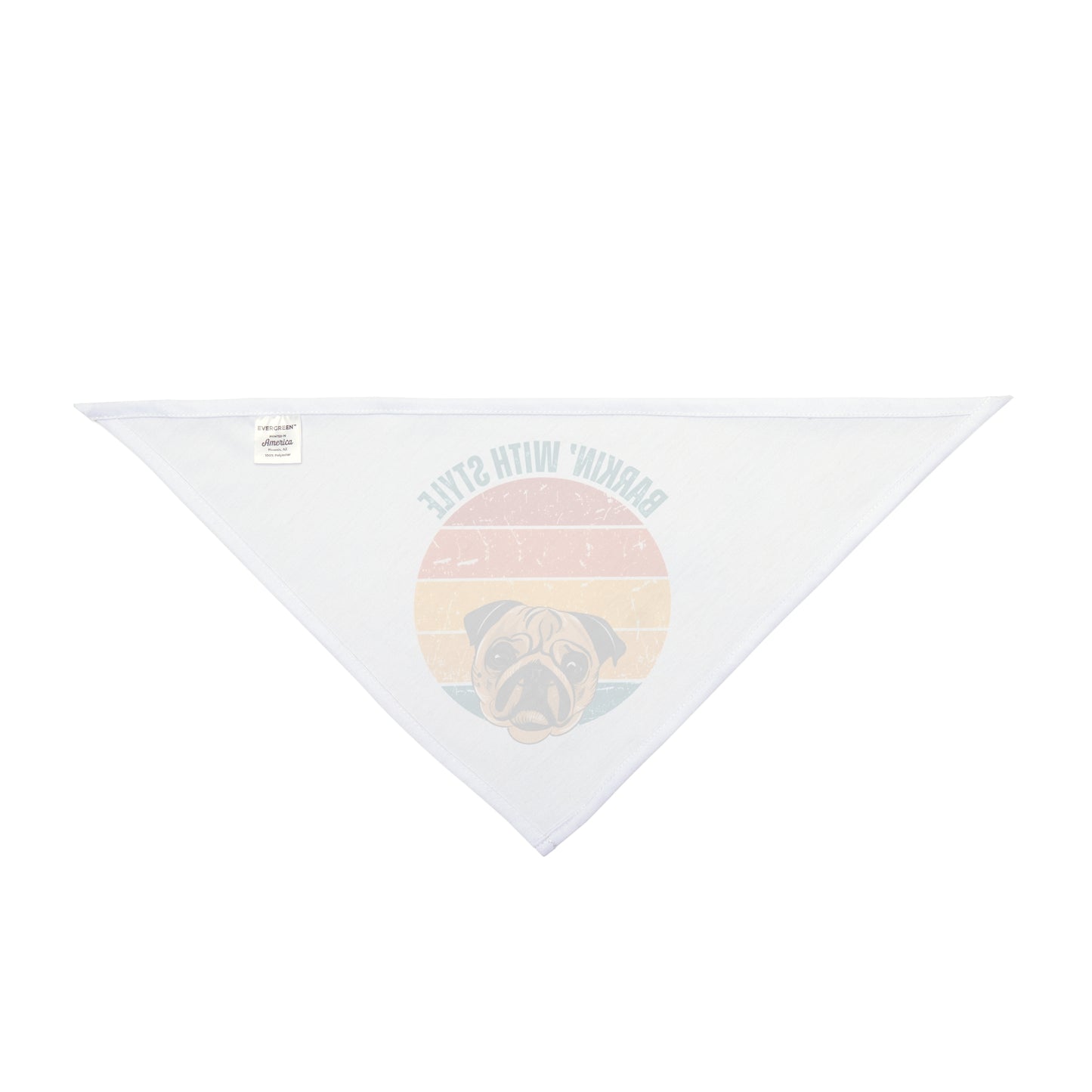 Barkin' with Style Dog Bandana - Retro Pug Design for Pet Fashion