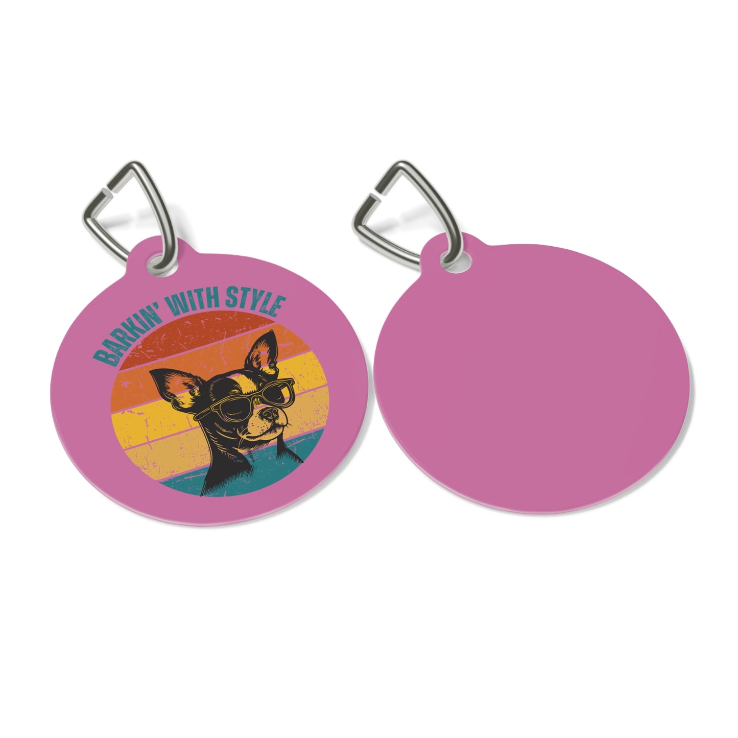 Trendy Pet Tag - 'Barkin’ With Style' Dog ID Tag, Stylish Pet Accessory