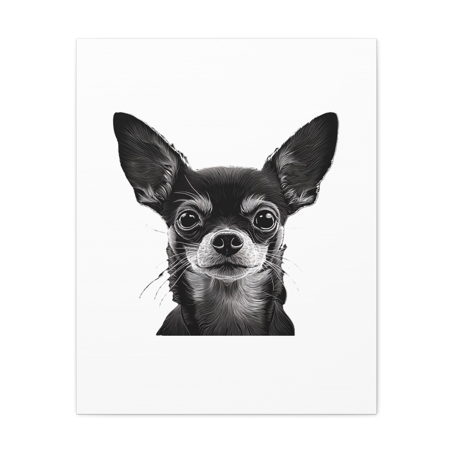 Chihuahua Dog Art Canvas Print - Matte Stretched 1.25" Wall Decor