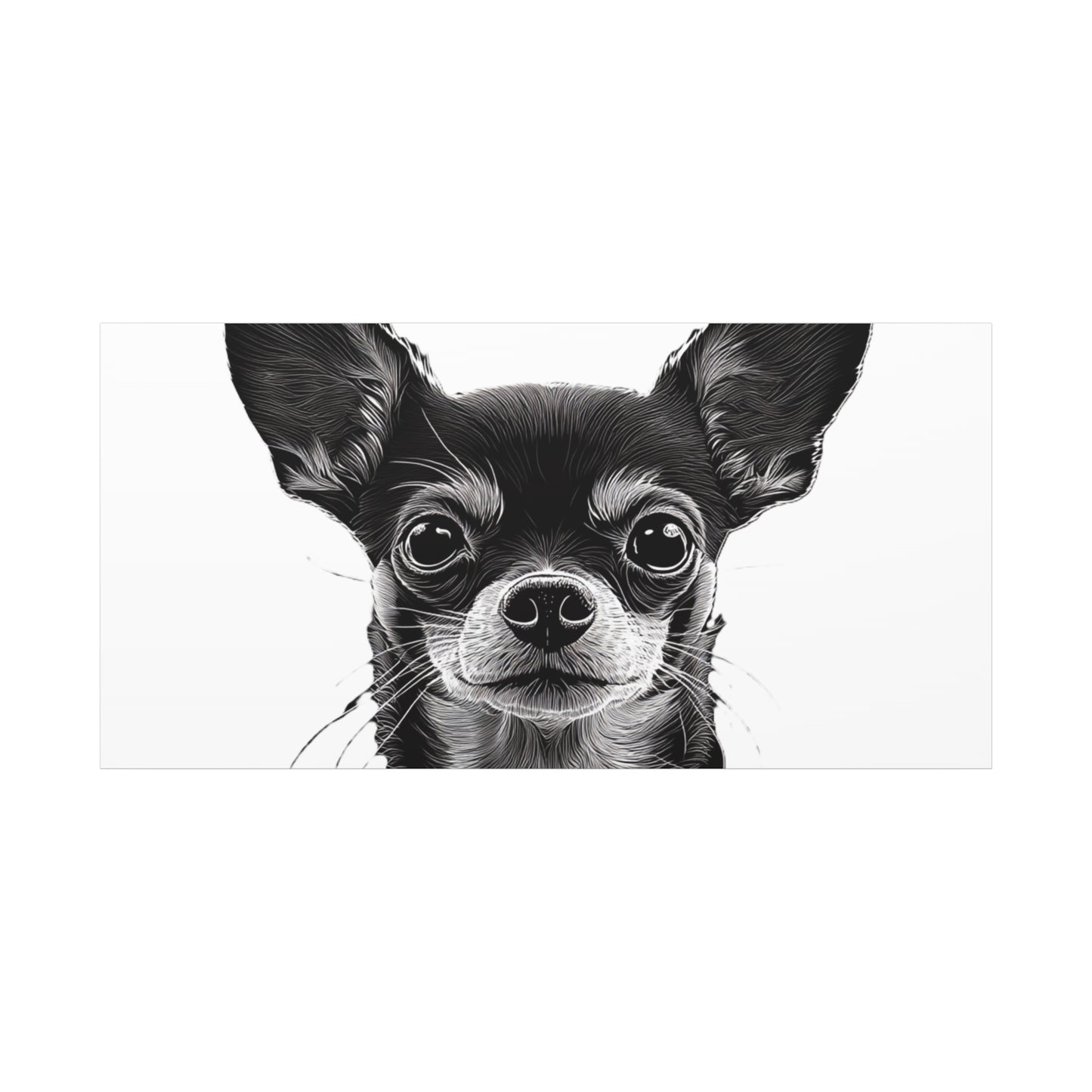 Chihuahua Dog Art Canvas Print - Matte Stretched 1.25" Wall Decor