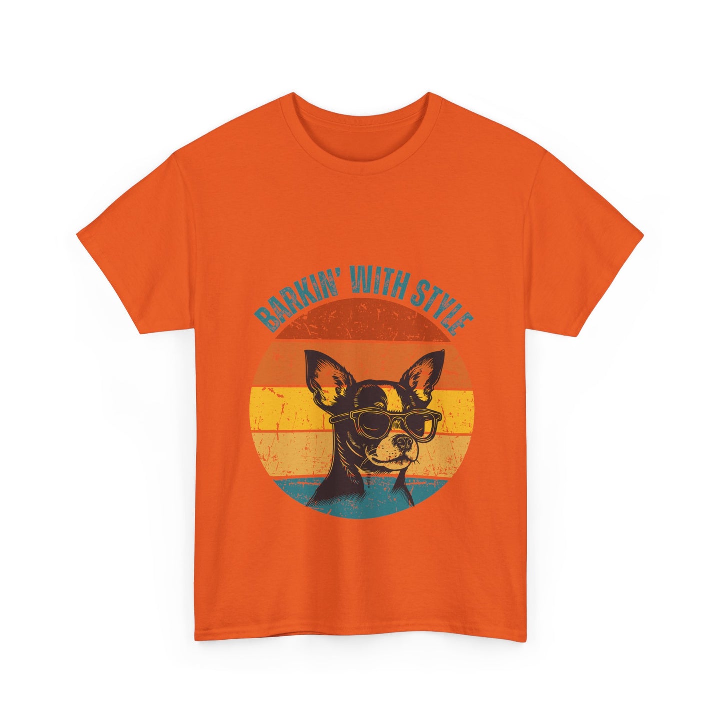 Retro Dog Graphic Tee - Barkin' With Stylin' Unisex Heavy Cotton Shirt