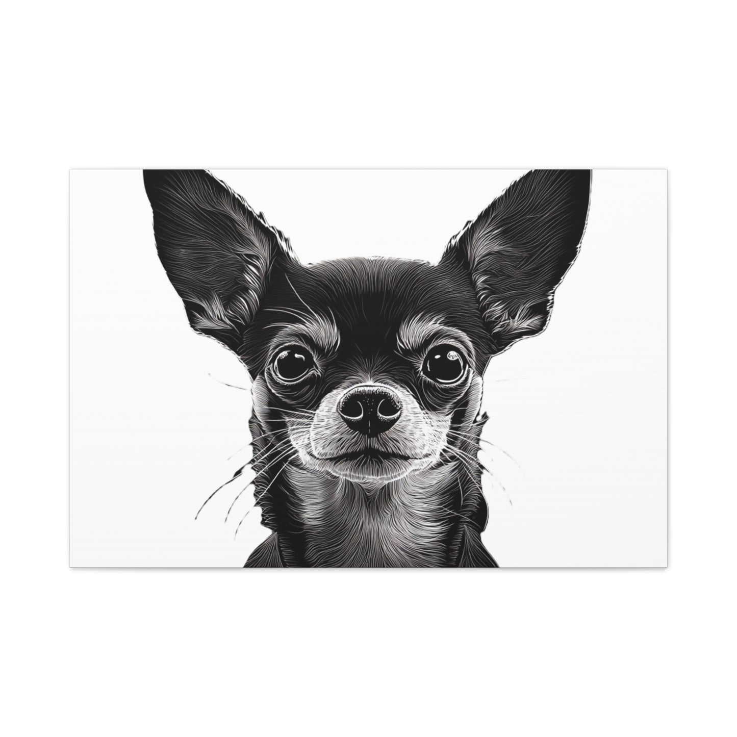 Chihuahua Dog Art Canvas Print - Matte Stretched 1.25" Wall Decor
