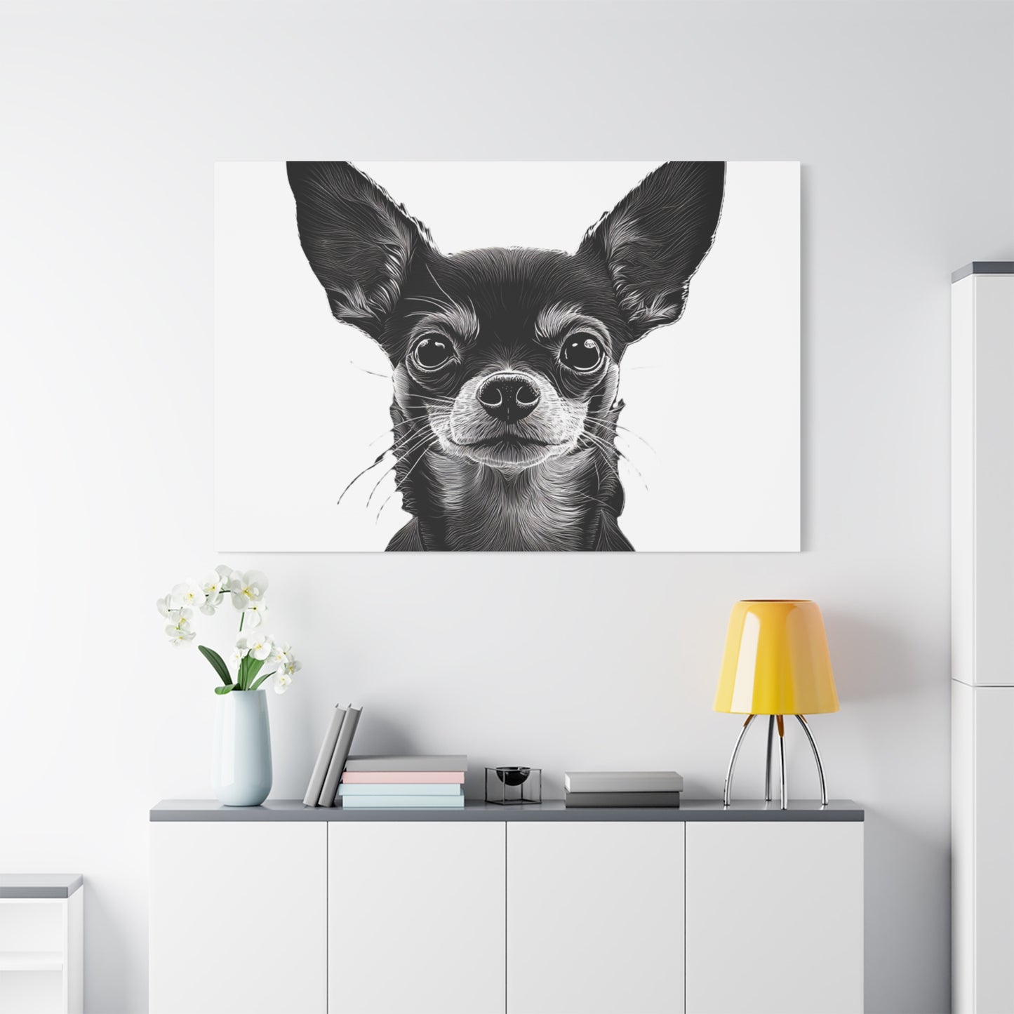Chihuahua Dog Art Canvas Print - Matte Stretched 1.25" Wall Decor
