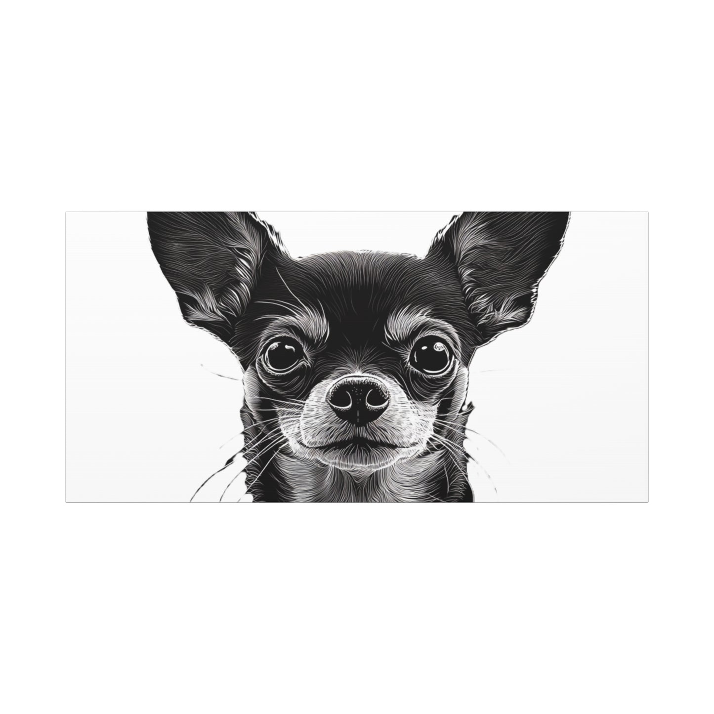 Chihuahua Dog Art Canvas Print - Matte Stretched 1.25" Wall Decor