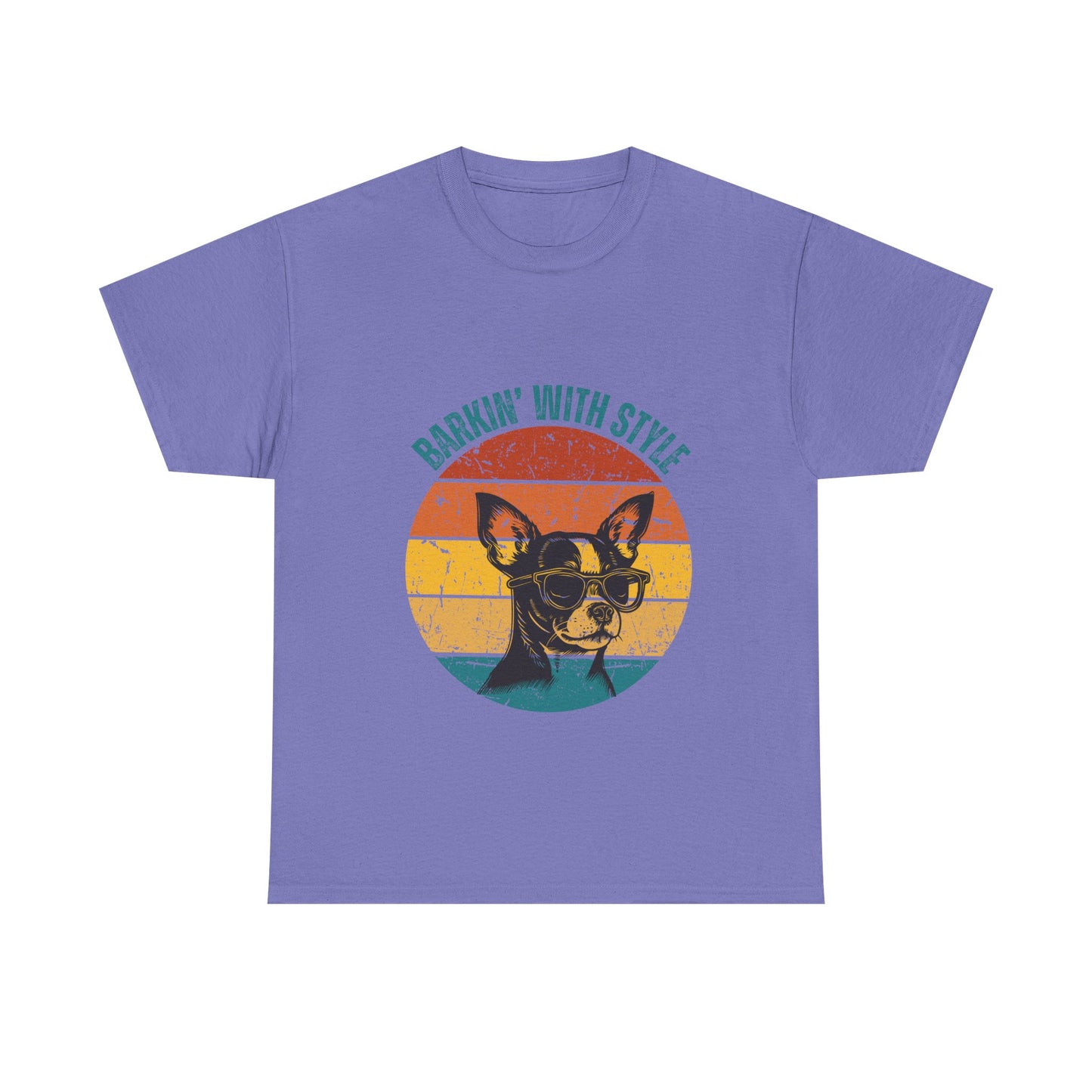 Retro Dog Graphic Tee - Barkin' With Stylin' Unisex Heavy Cotton Shirt