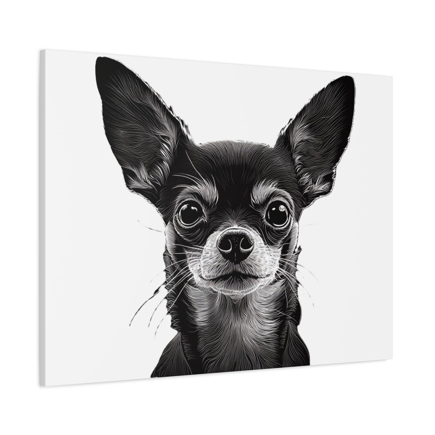 Chihuahua Dog Art Canvas Print - Matte Stretched 1.25" Wall Decor
