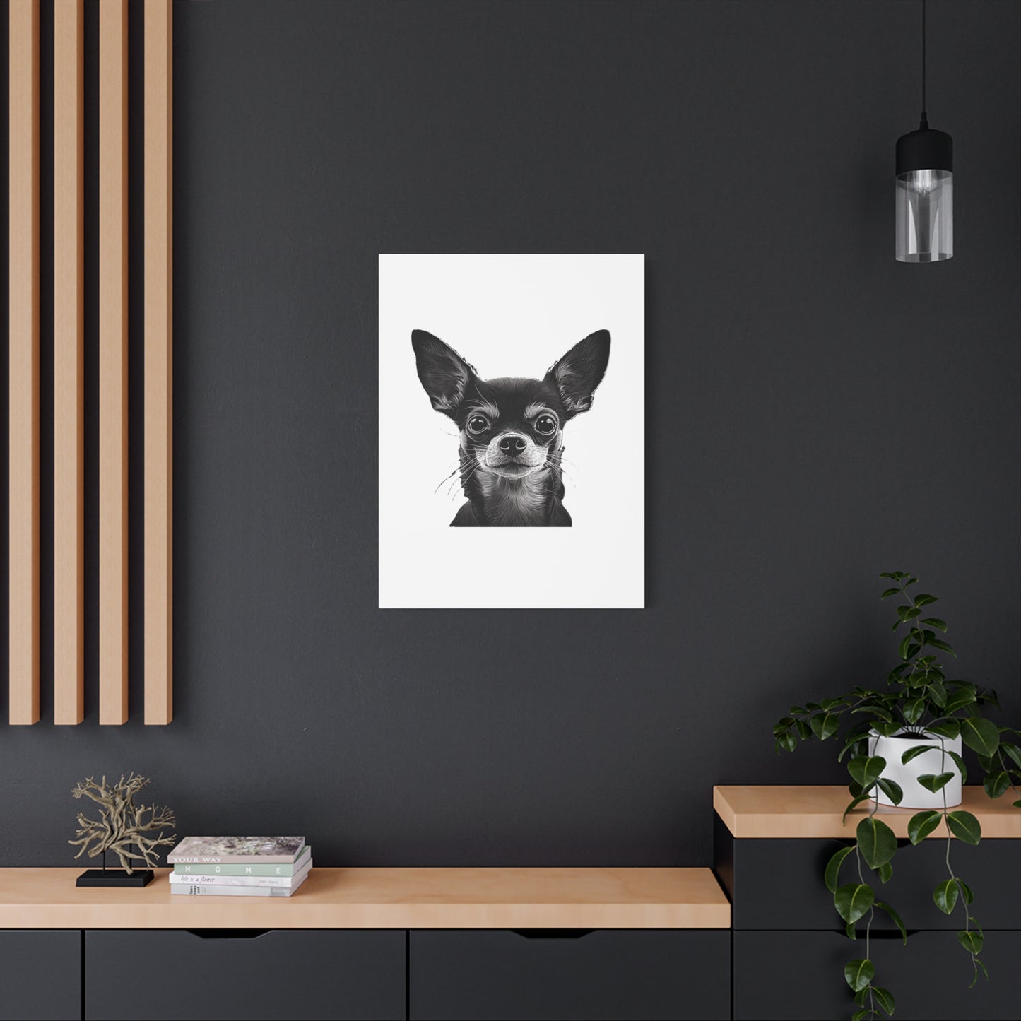 Chihuahua Dog Art Canvas Print - Matte Stretched 1.25" Wall Decor
