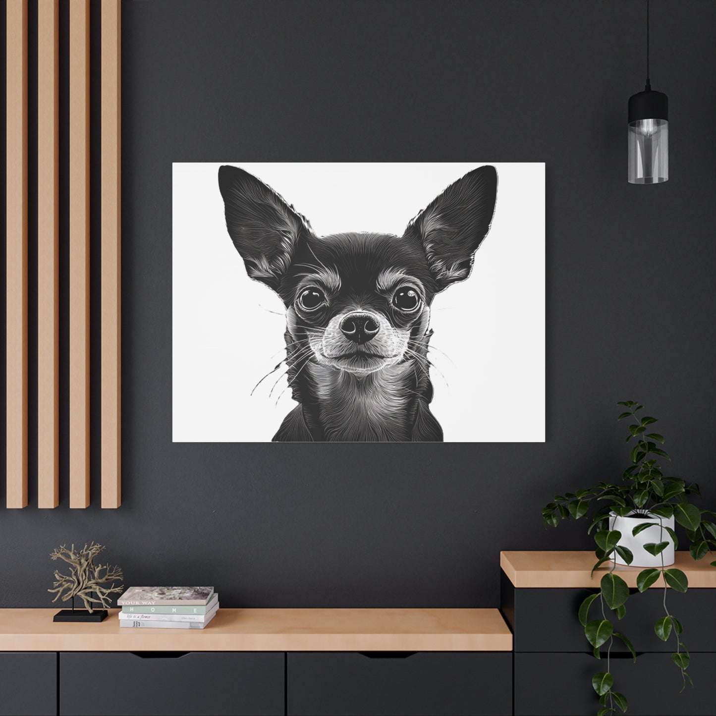 Chihuahua Dog Art Canvas Print - Matte Stretched 1.25" Wall Decor