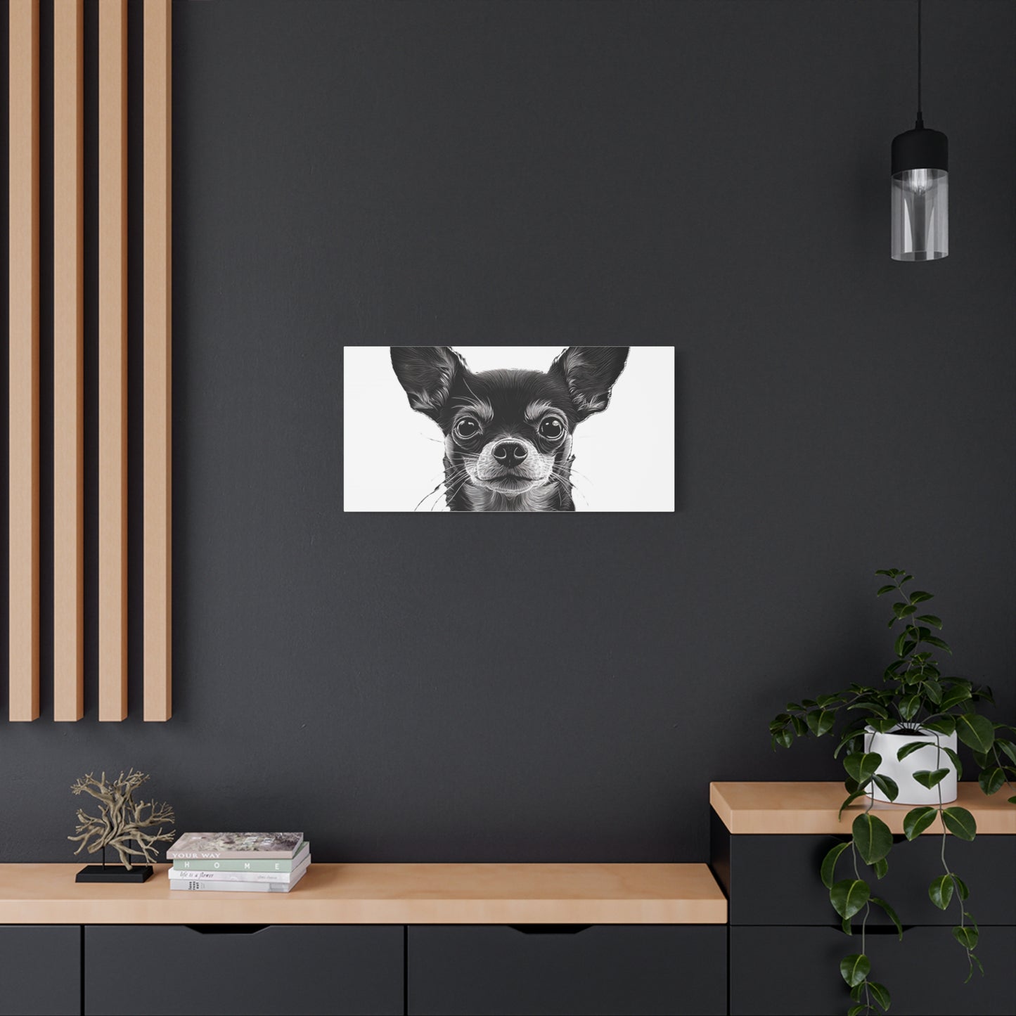 Chihuahua Dog Art Canvas Print - Matte Stretched 1.25" Wall Decor