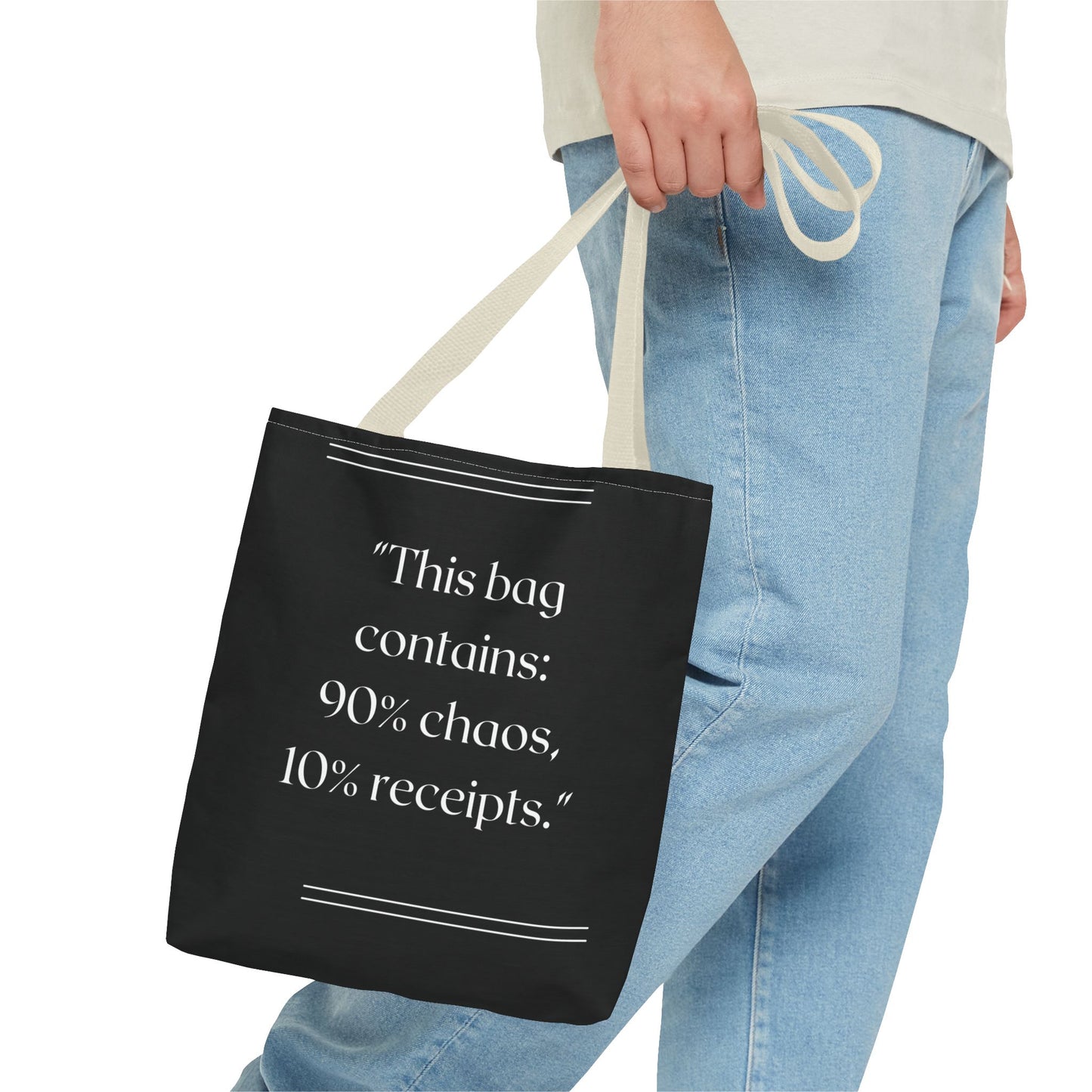 90% Chaos, 10% Receipts Tote Bag