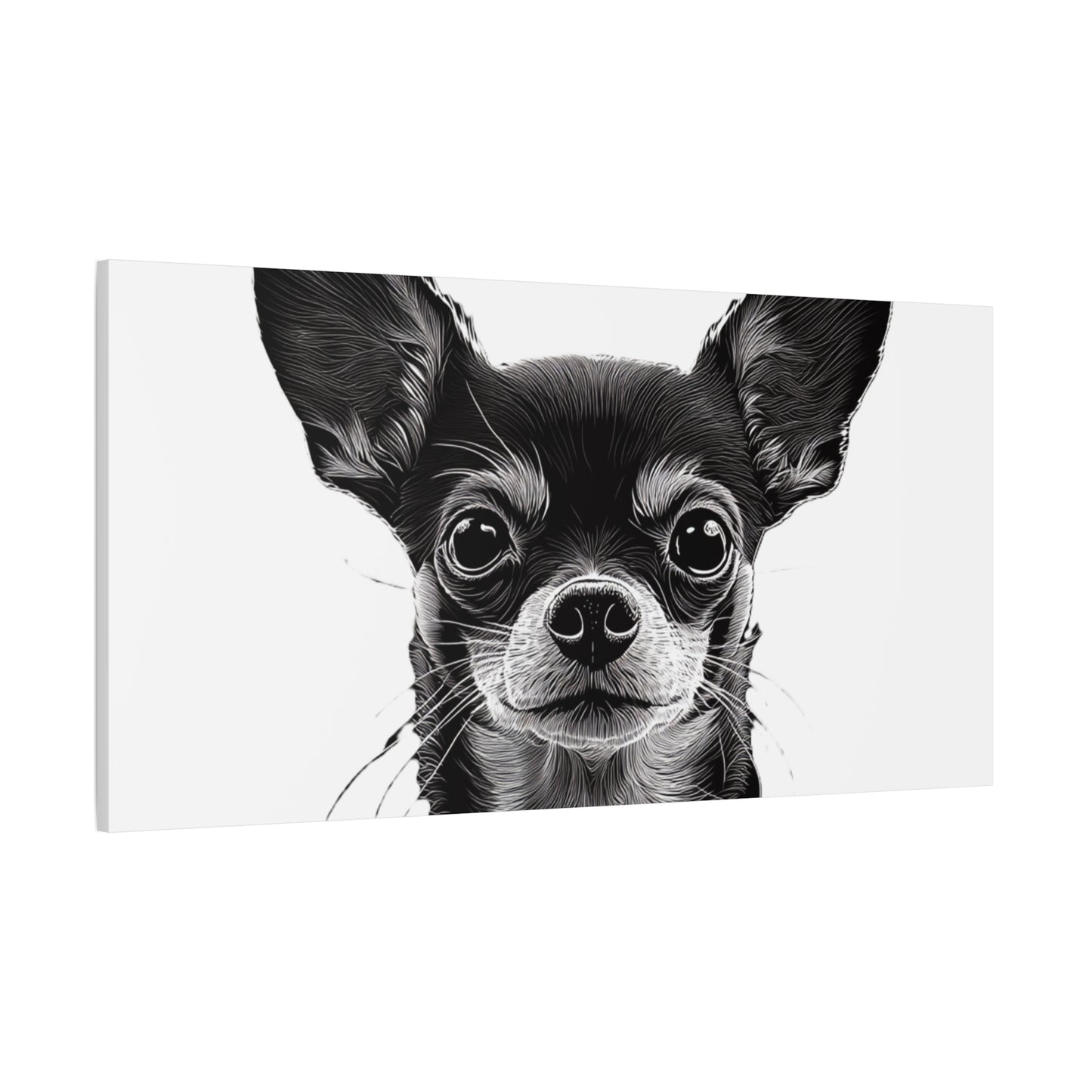 Chihuahua Dog Art Canvas Print - Matte Stretched 1.25" Wall Decor