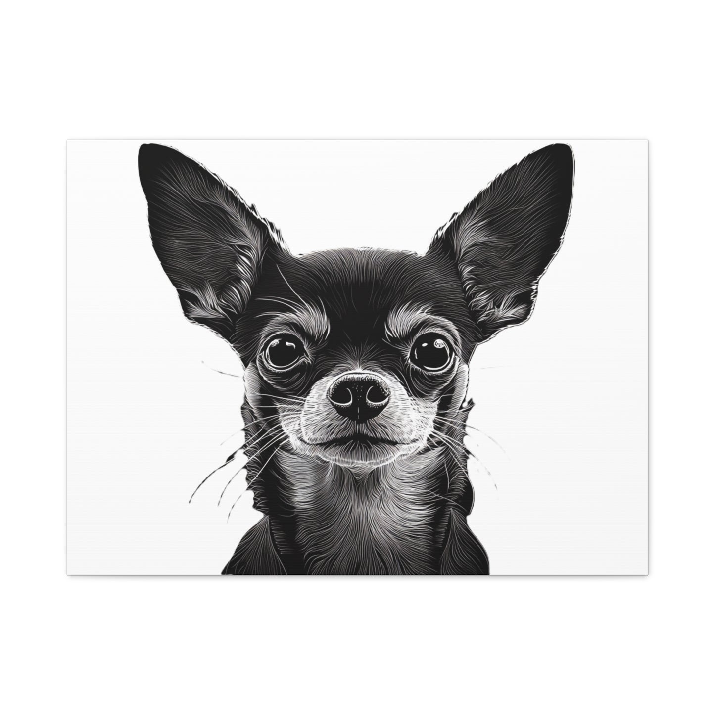 Chihuahua Dog Art Canvas Print - Matte Stretched 1.25" Wall Decor