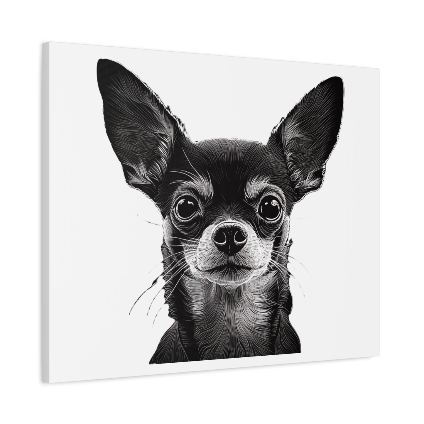 Chihuahua Dog Art Canvas Print - Matte Stretched 1.25" Wall Decor