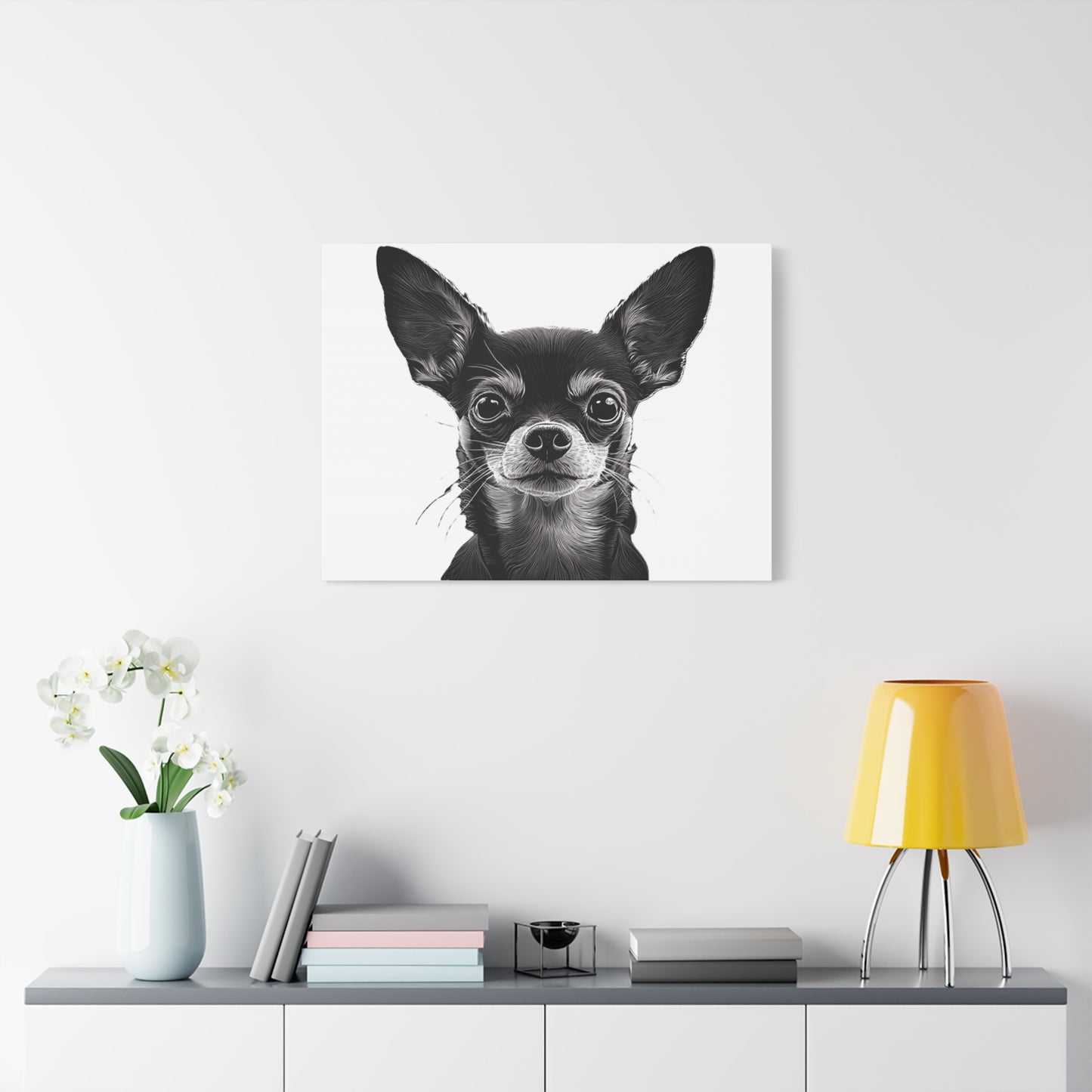 Chihuahua Dog Art Canvas Print - Matte Stretched 1.25" Wall Decor
