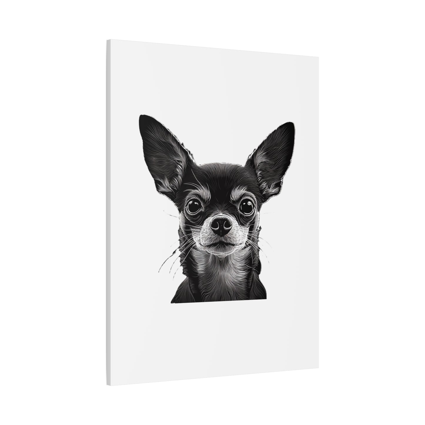 Chihuahua Dog Art Canvas Print - Matte Stretched 1.25" Wall Decor
