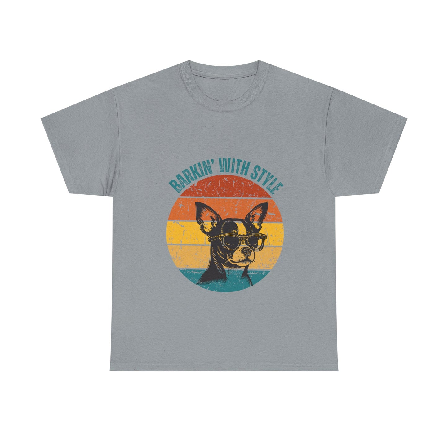Retro Dog Graphic Tee - Barkin' With Stylin' Unisex Heavy Cotton Shirt