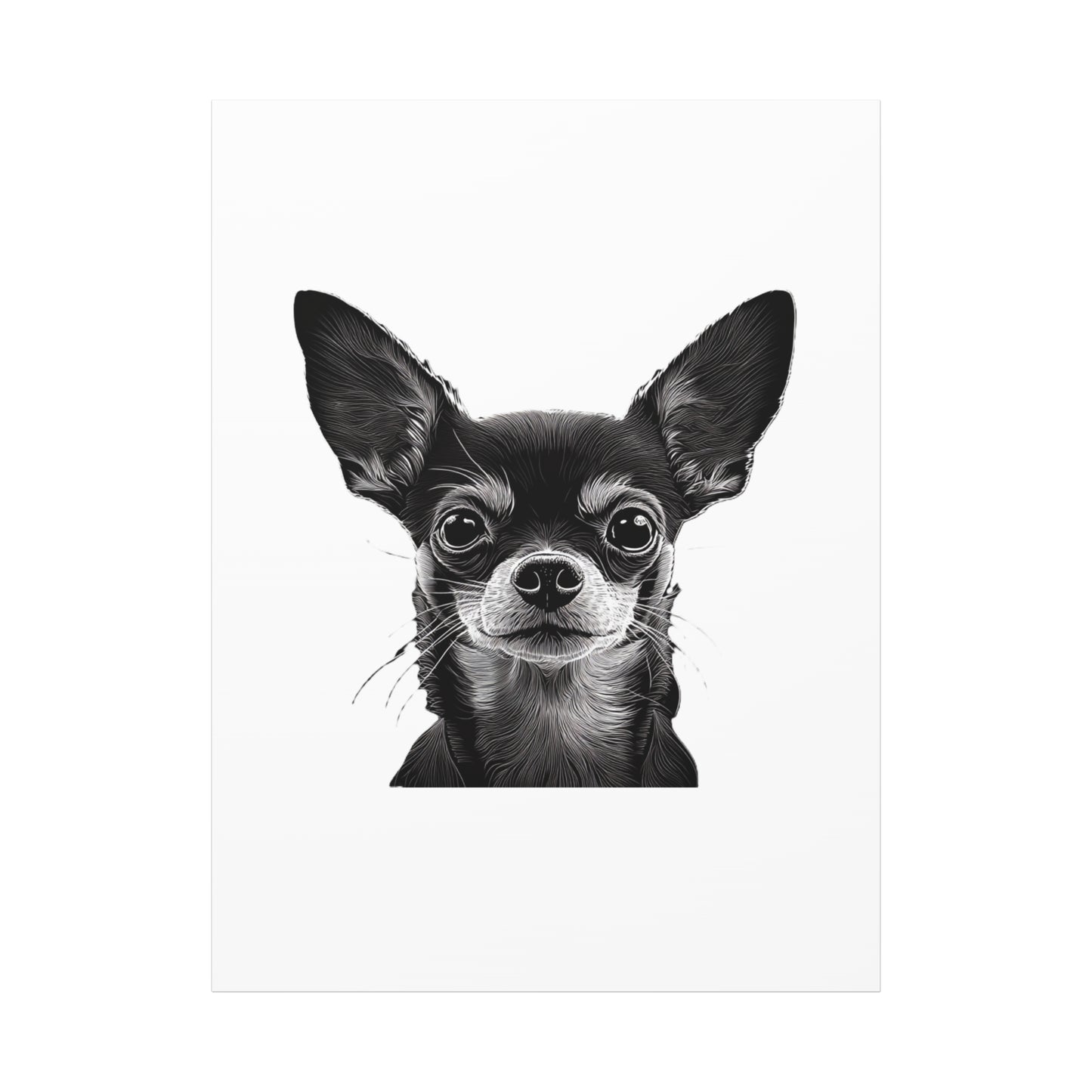 Chihuahua Dog Art Canvas Print - Matte Stretched 1.25" Wall Decor