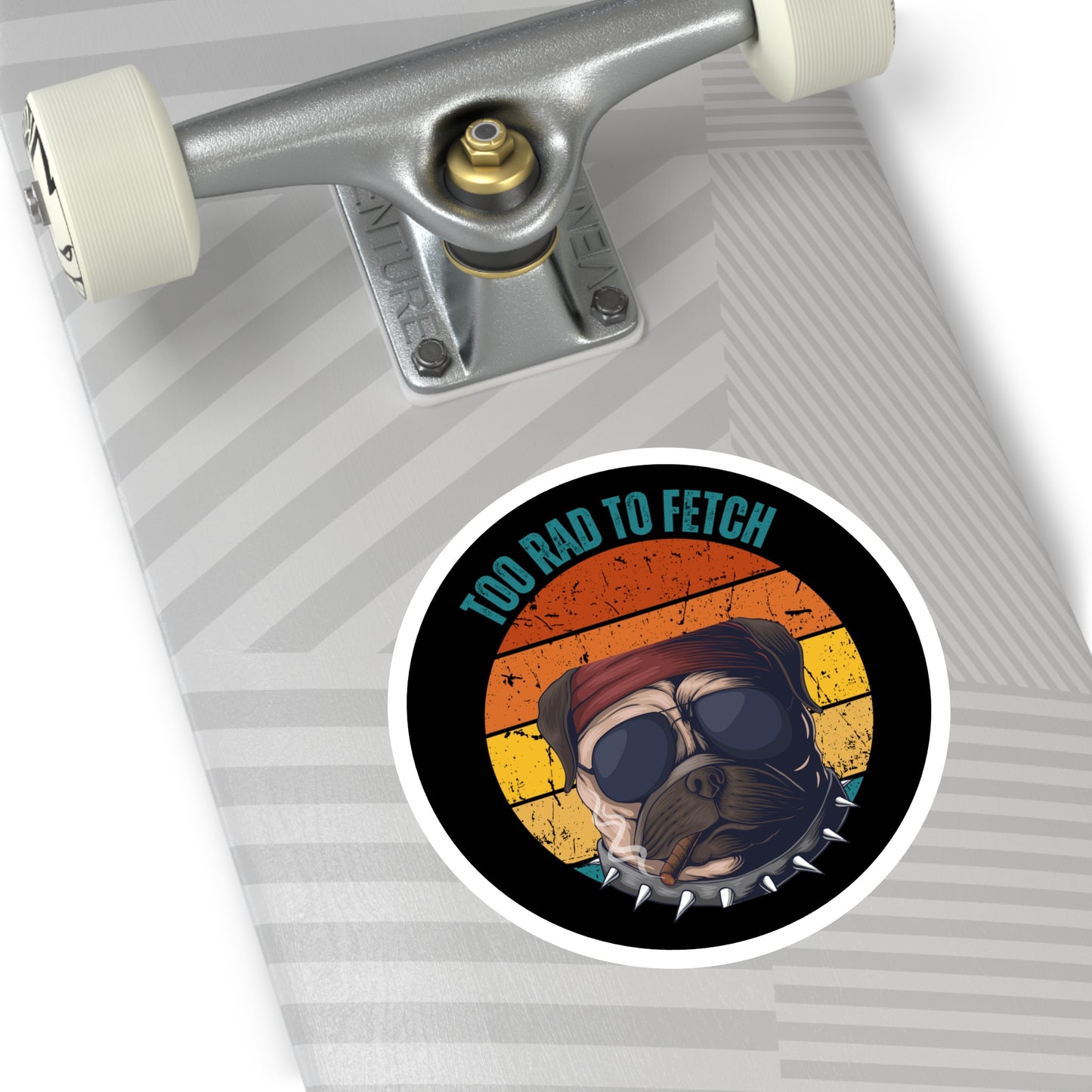 Too Rad to Fetch Dog Lover Stickers