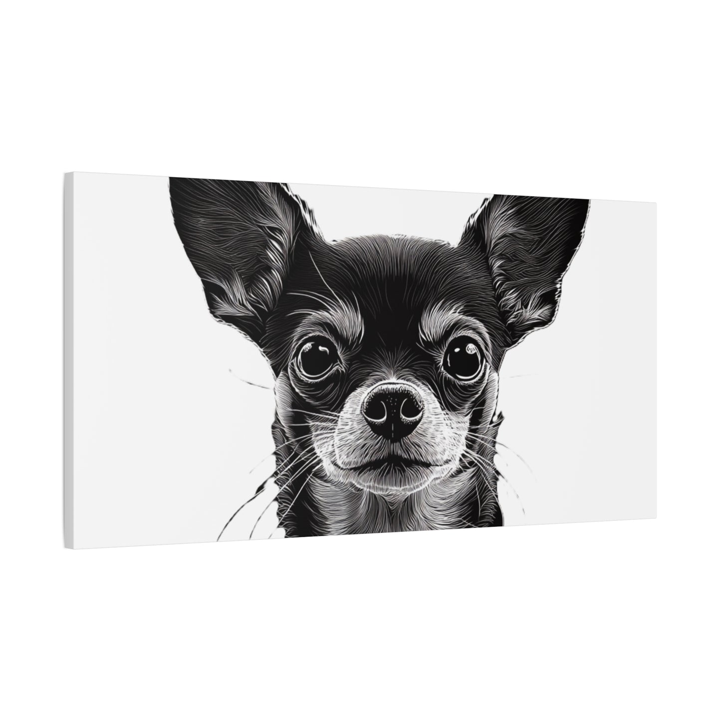 Chihuahua Dog Art Canvas Print - Matte Stretched 1.25" Wall Decor