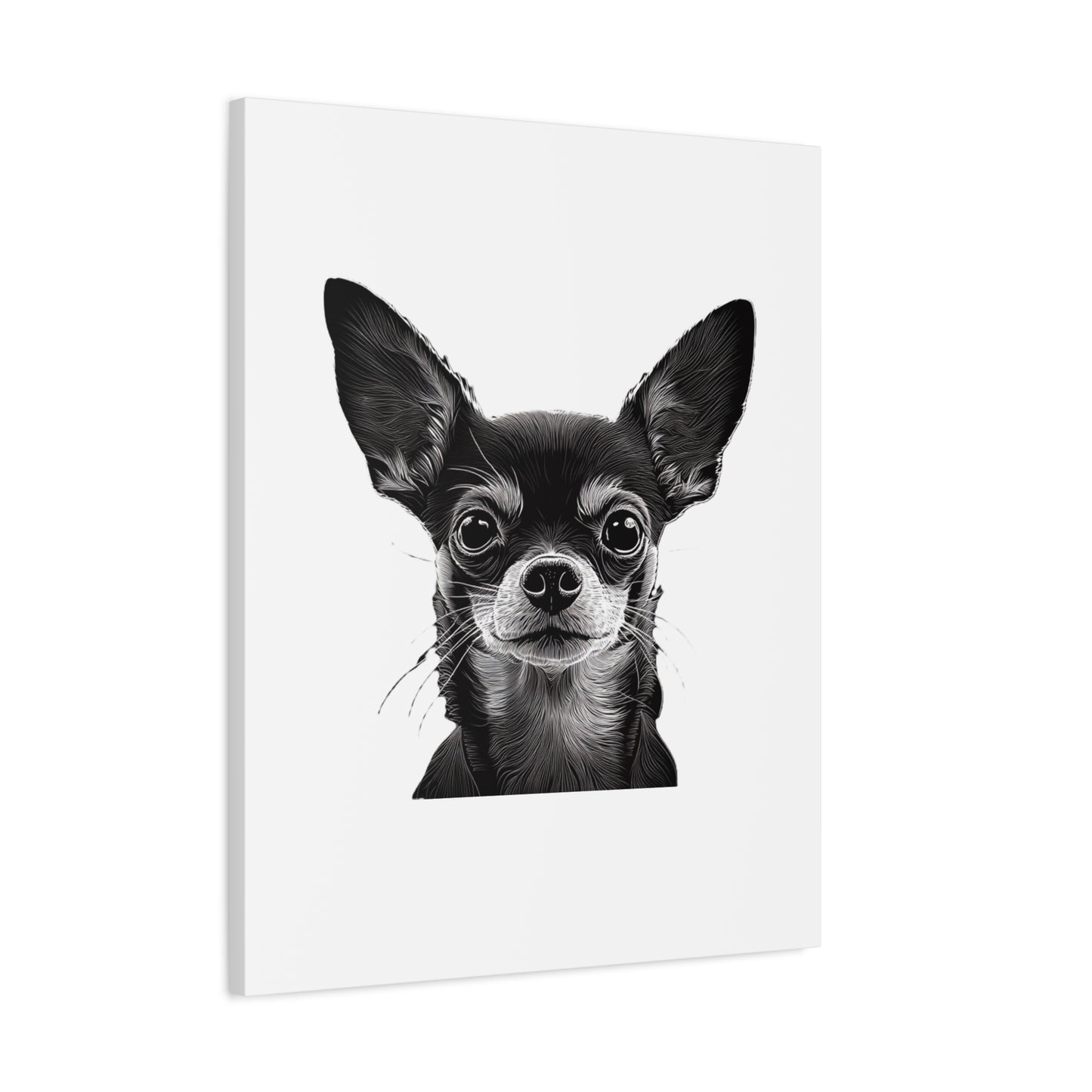 Chihuahua Dog Art Canvas Print - Matte Stretched 1.25" Wall Decor