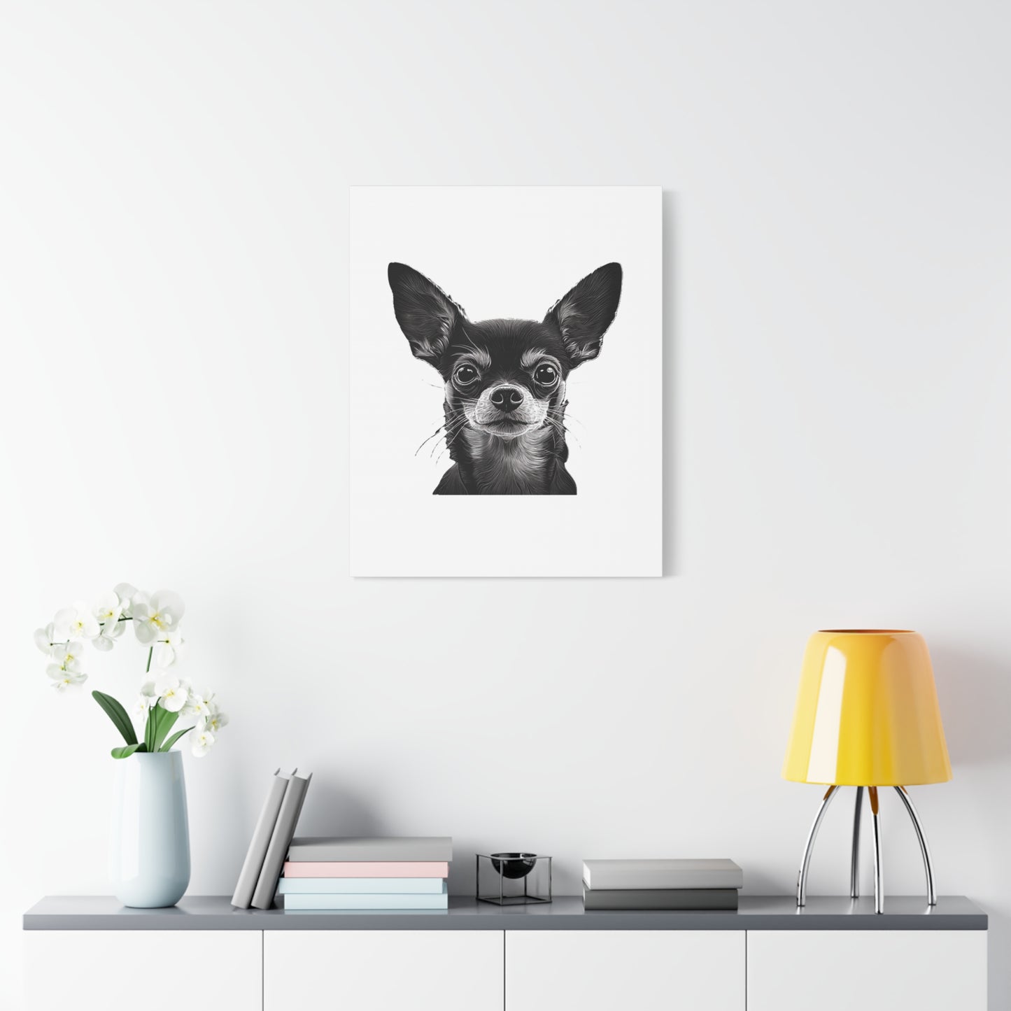 Chihuahua Dog Art Canvas Print - Matte Stretched 1.25" Wall Decor
