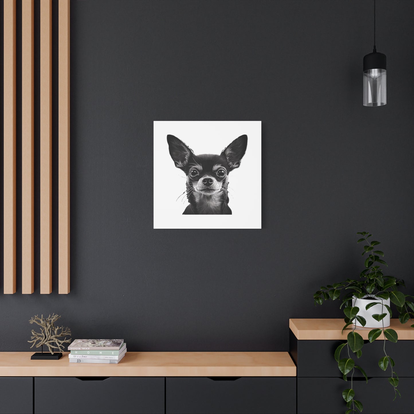 Chihuahua Dog Art Canvas Print - Matte Stretched 1.25" Wall Decor