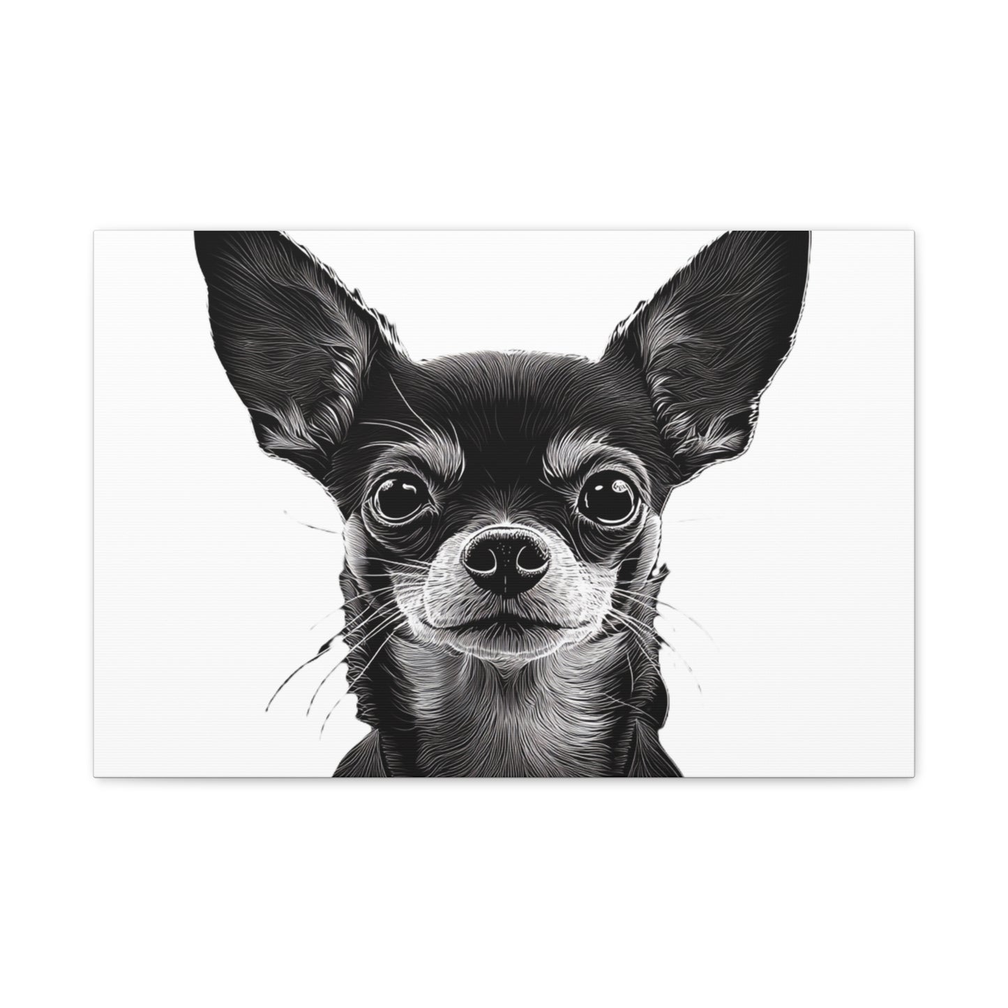 Chihuahua Dog Art Canvas Print - Matte Stretched 1.25" Wall Decor