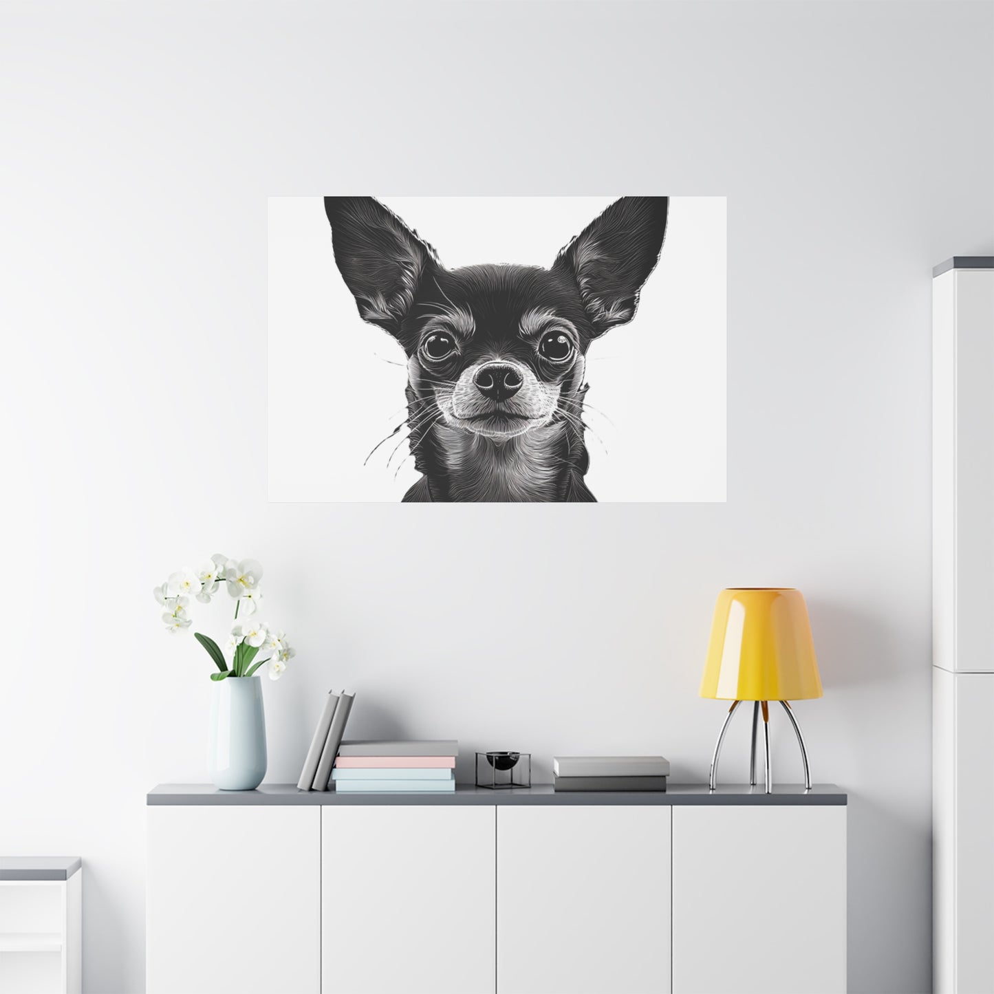 Chihuahua Dog Art Canvas Print - Matte Stretched 1.25" Wall Decor