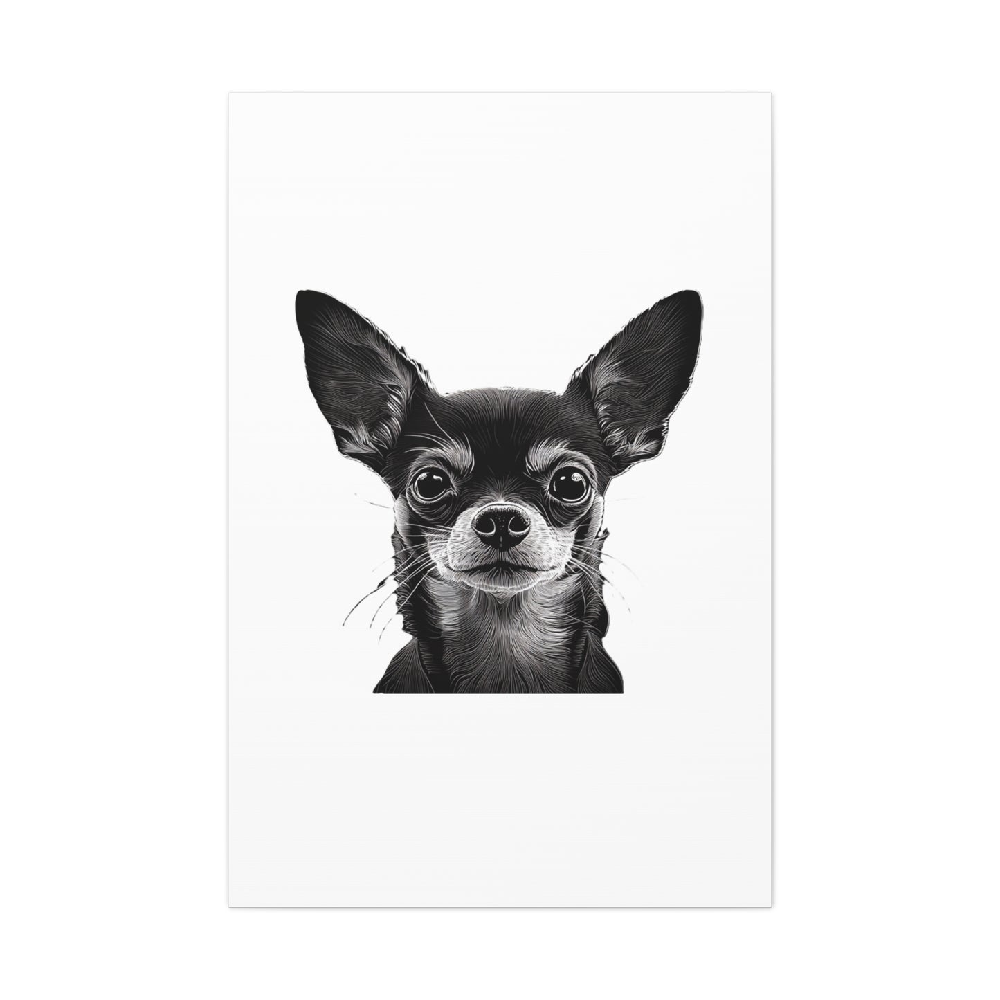 Chihuahua Dog Art Canvas Print - Matte Stretched 1.25" Wall Decor