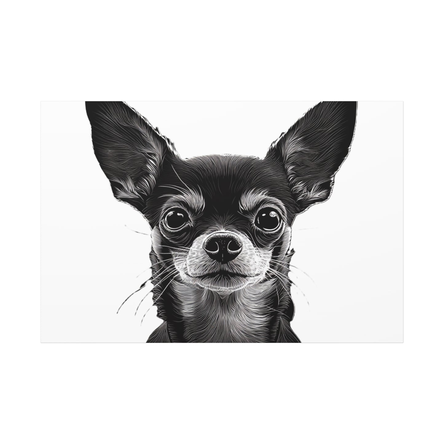 Chihuahua Dog Art Canvas Print - Matte Stretched 1.25" Wall Decor