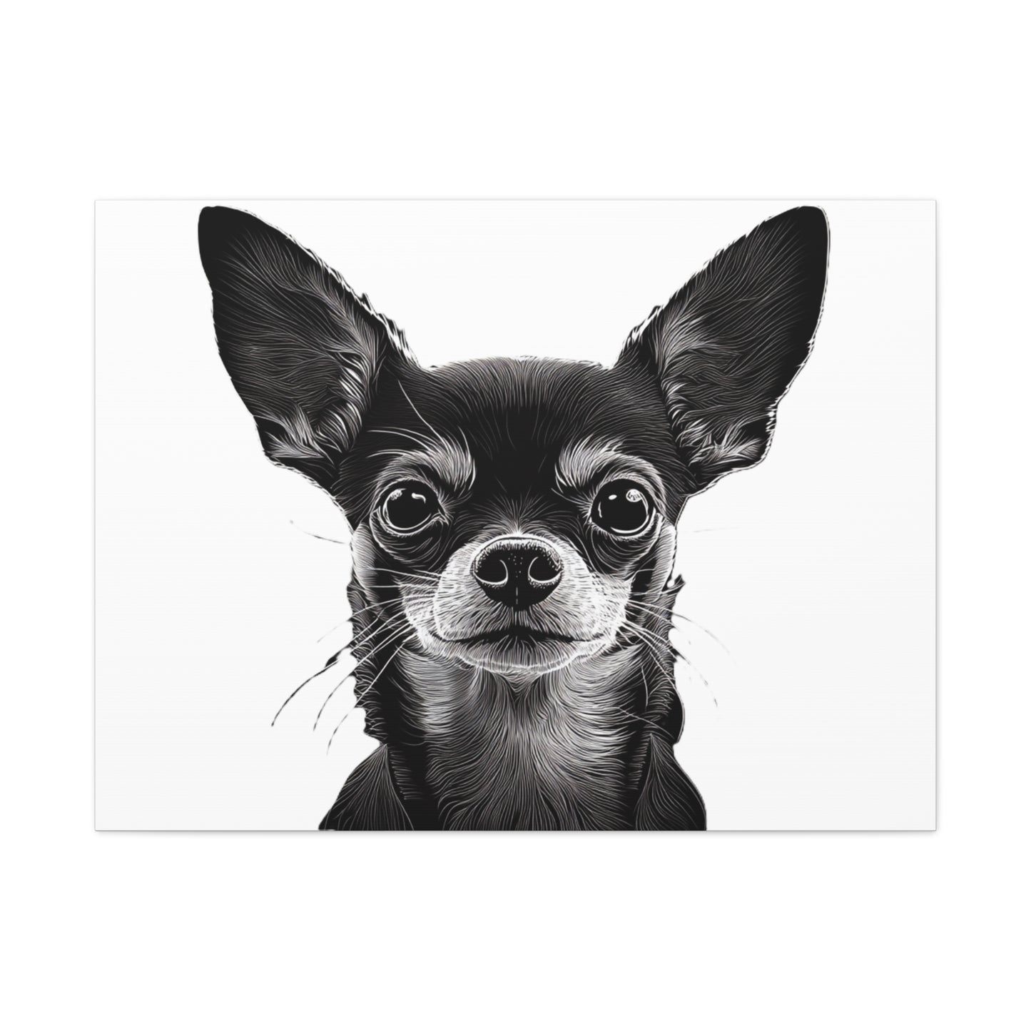 Chihuahua Dog Art Canvas Print - Matte Stretched 1.25" Wall Decor