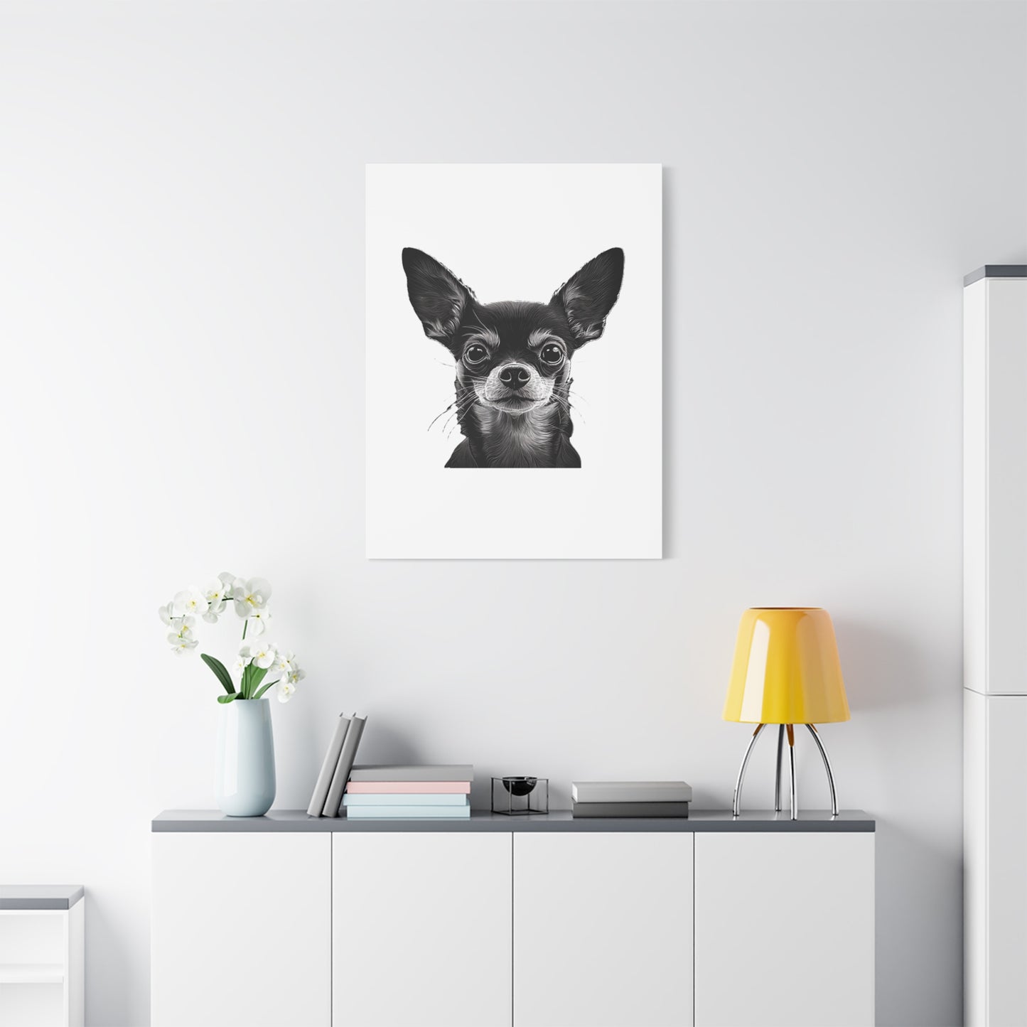 Chihuahua Dog Art Canvas Print - Matte Stretched 1.25" Wall Decor