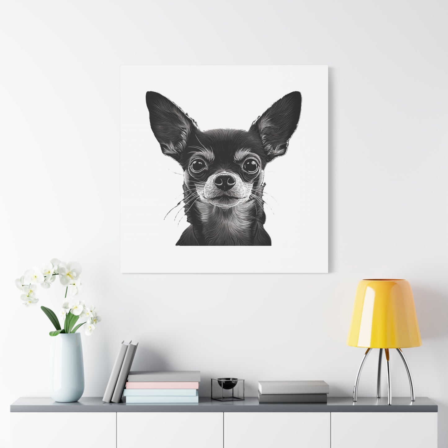 Chihuahua Dog Art Canvas Print - Matte Stretched 1.25" Wall Decor