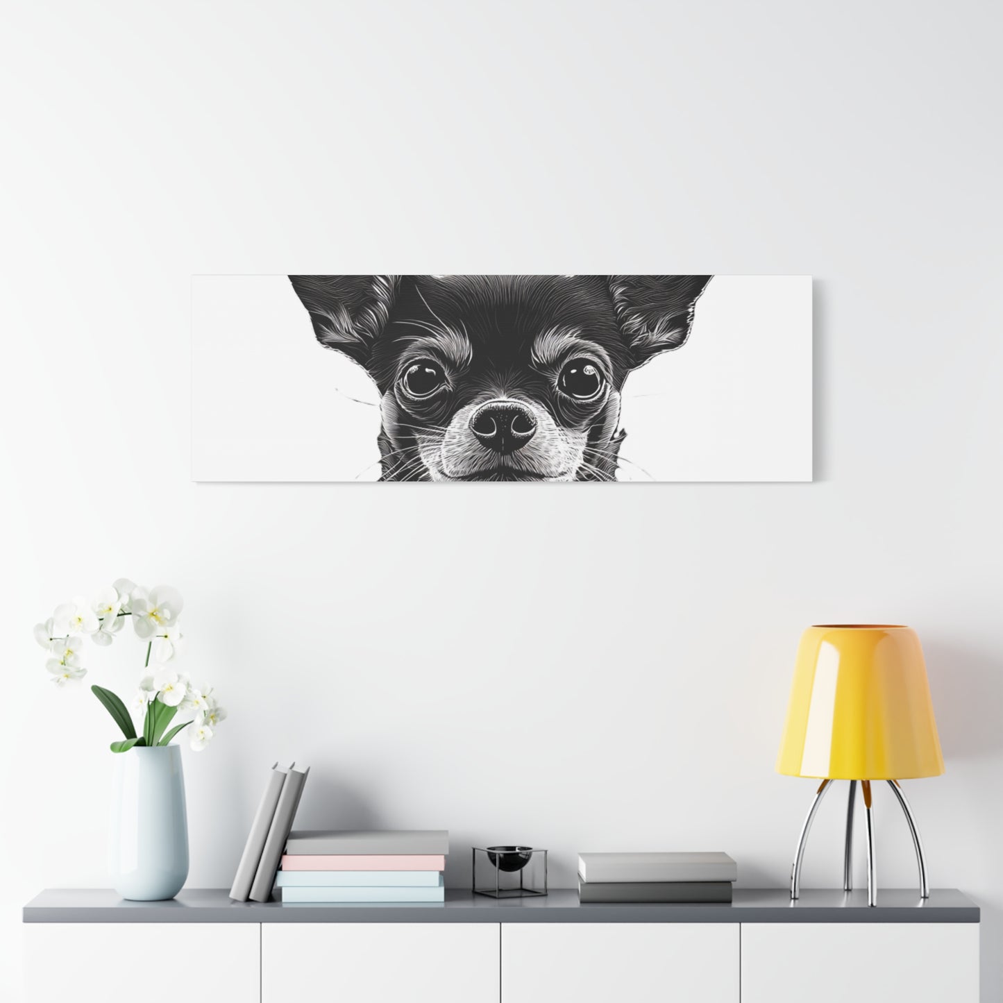 Chihuahua Dog Art Canvas Print - Matte Stretched 1.25" Wall Decor