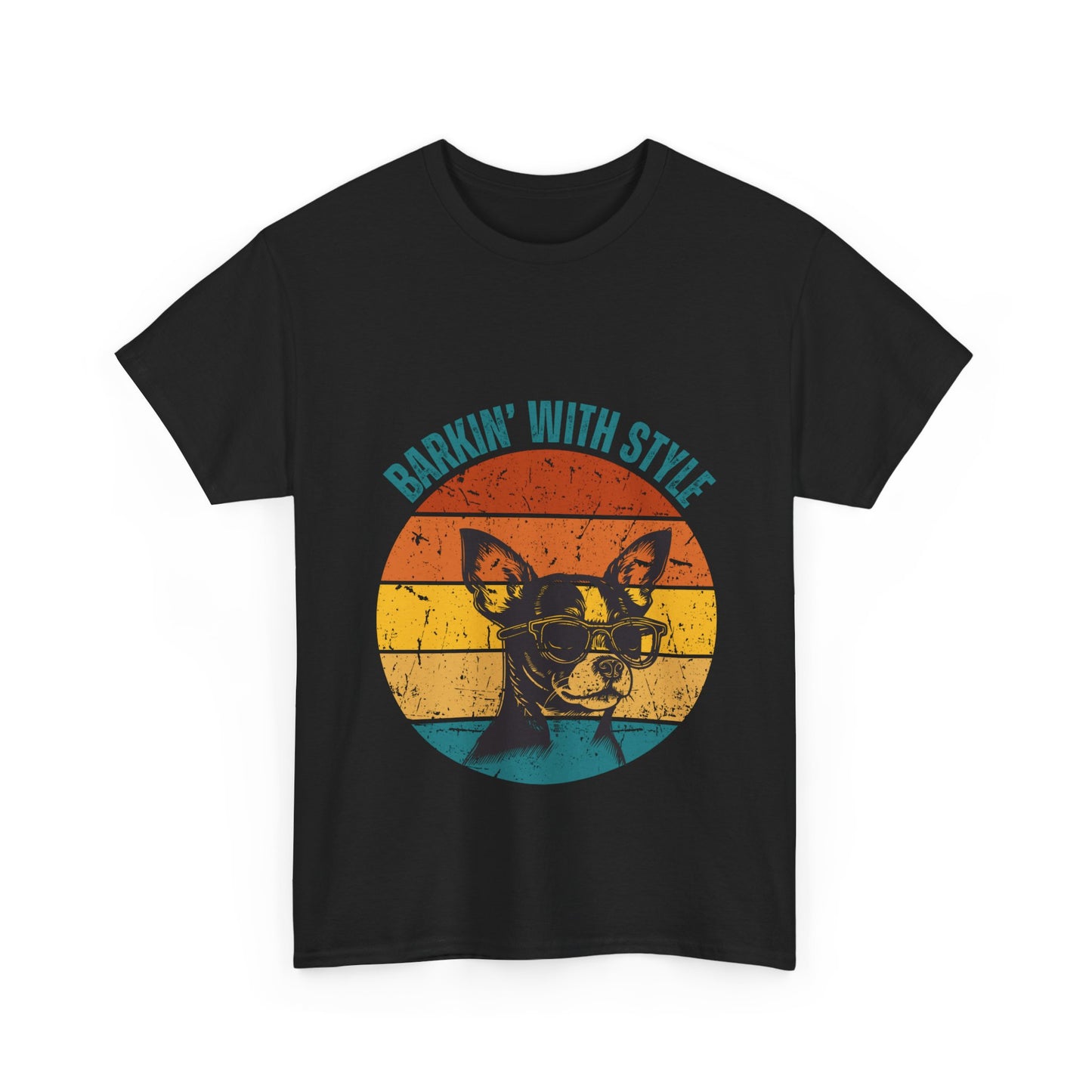 Retro Dog Graphic Tee - Barkin' With Stylin' Unisex Heavy Cotton Shirt