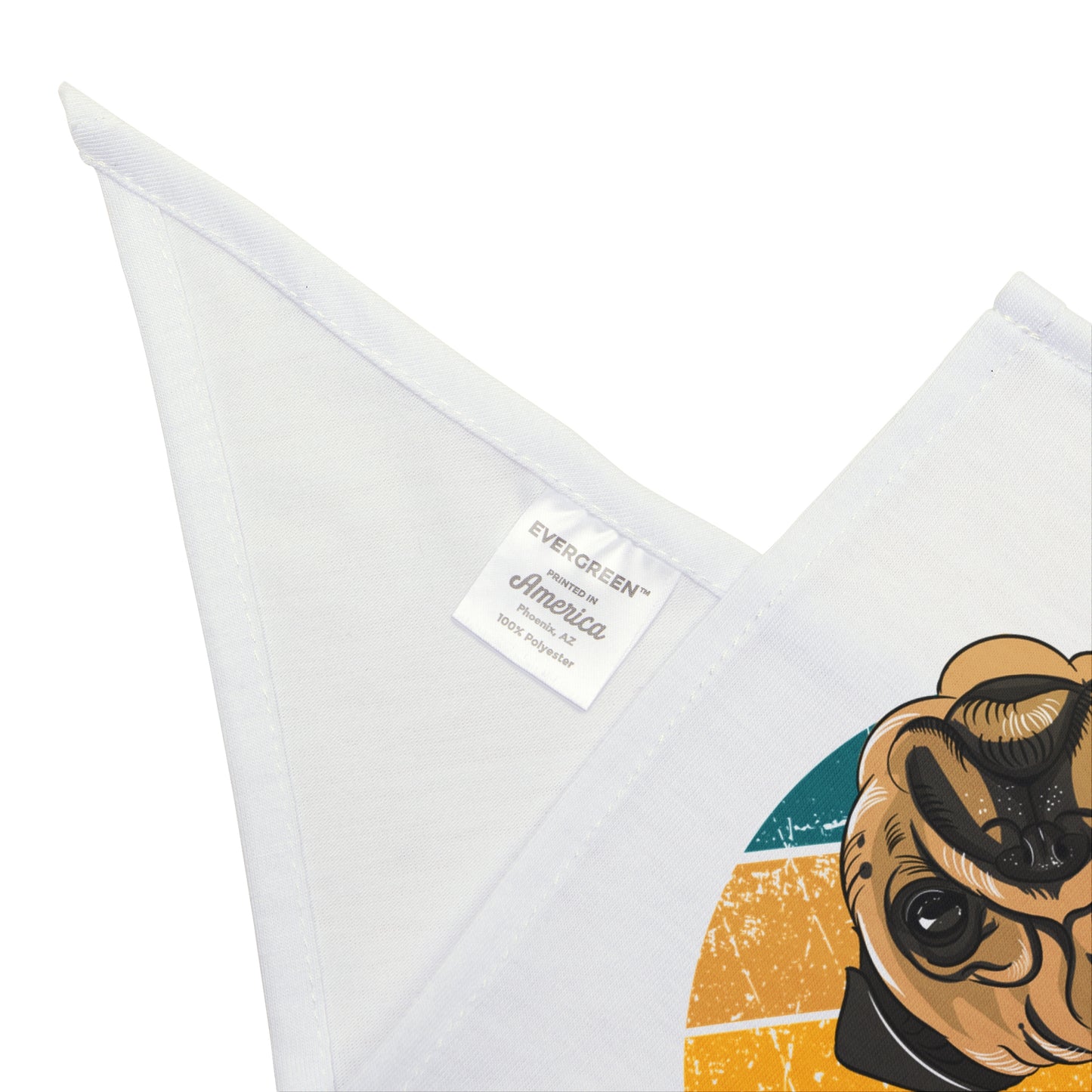 Barkin' with Style Dog Bandana - Retro Pug Design for Pet Fashion