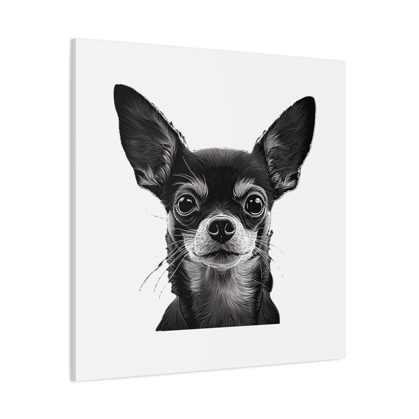 Chihuahua Dog Art Canvas Print - Matte Stretched 1.25" Wall Decor