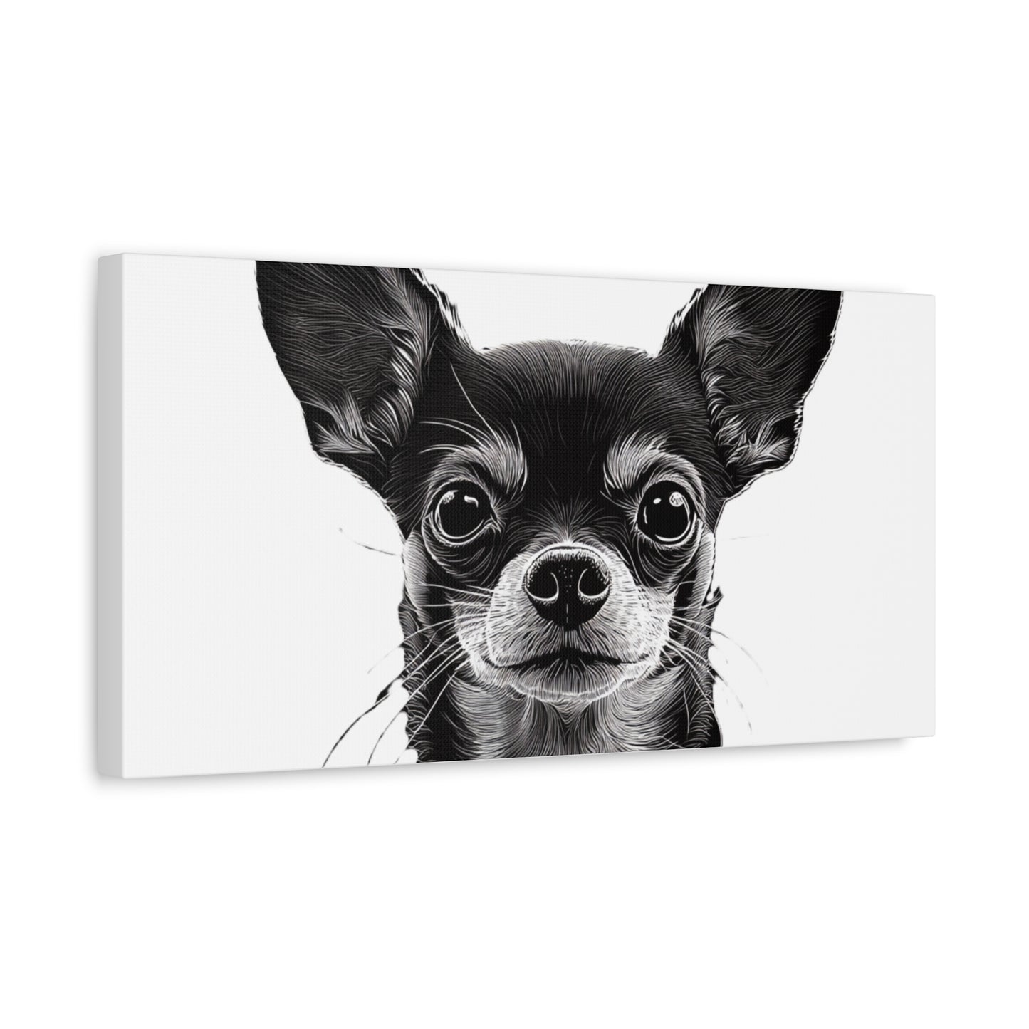 Chihuahua Dog Art Canvas Print - Matte Stretched 1.25" Wall Decor