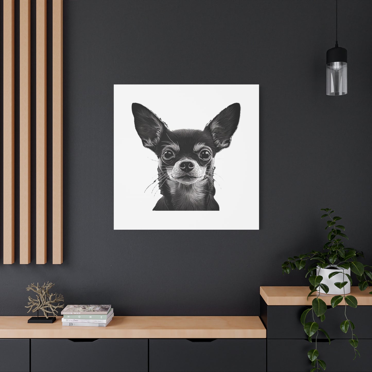 Chihuahua Dog Art Canvas Print - Matte Stretched 1.25" Wall Decor