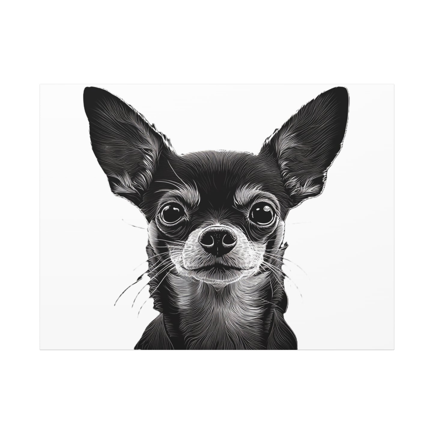 Chihuahua Dog Art Canvas Print - Matte Stretched 1.25" Wall Decor