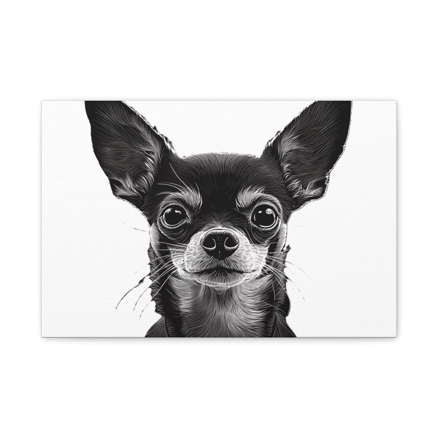 Chihuahua Dog Art Canvas Print - Matte Stretched 1.25" Wall Decor