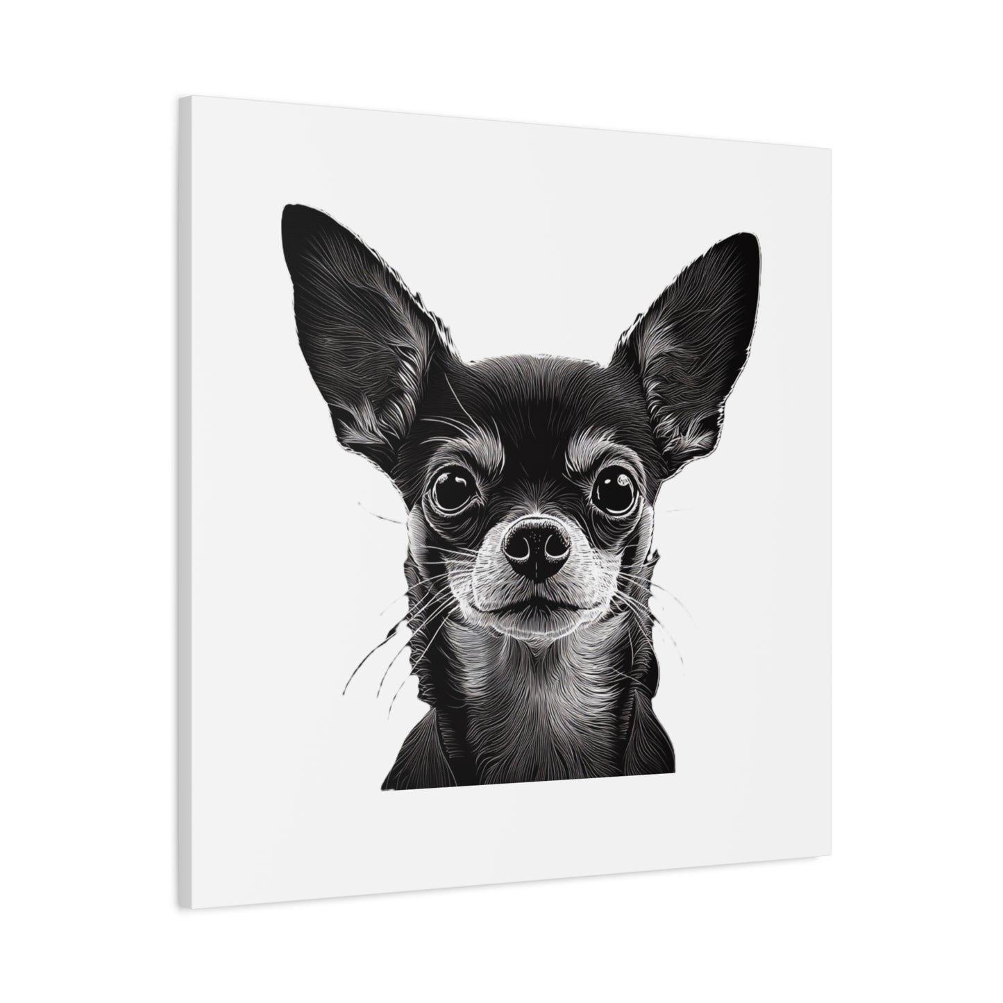 Chihuahua Dog Art Canvas Print - Matte Stretched 1.25" Wall Decor