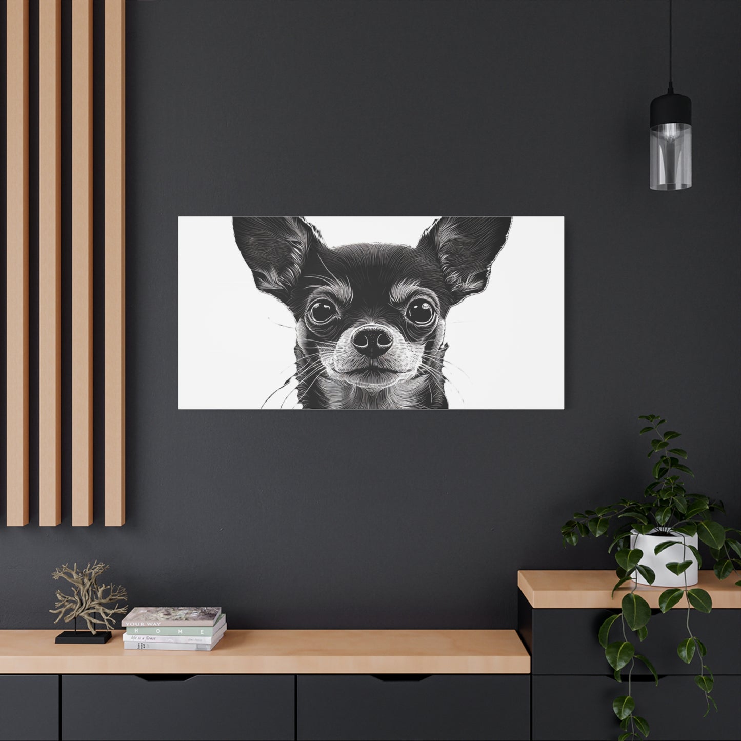 Chihuahua Dog Art Canvas Print - Matte Stretched 1.25" Wall Decor