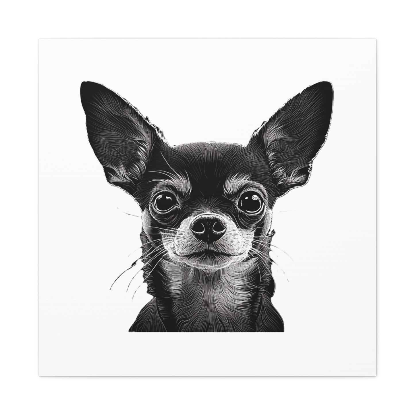 Chihuahua Dog Art Canvas Print - Matte Stretched 1.25" Wall Decor
