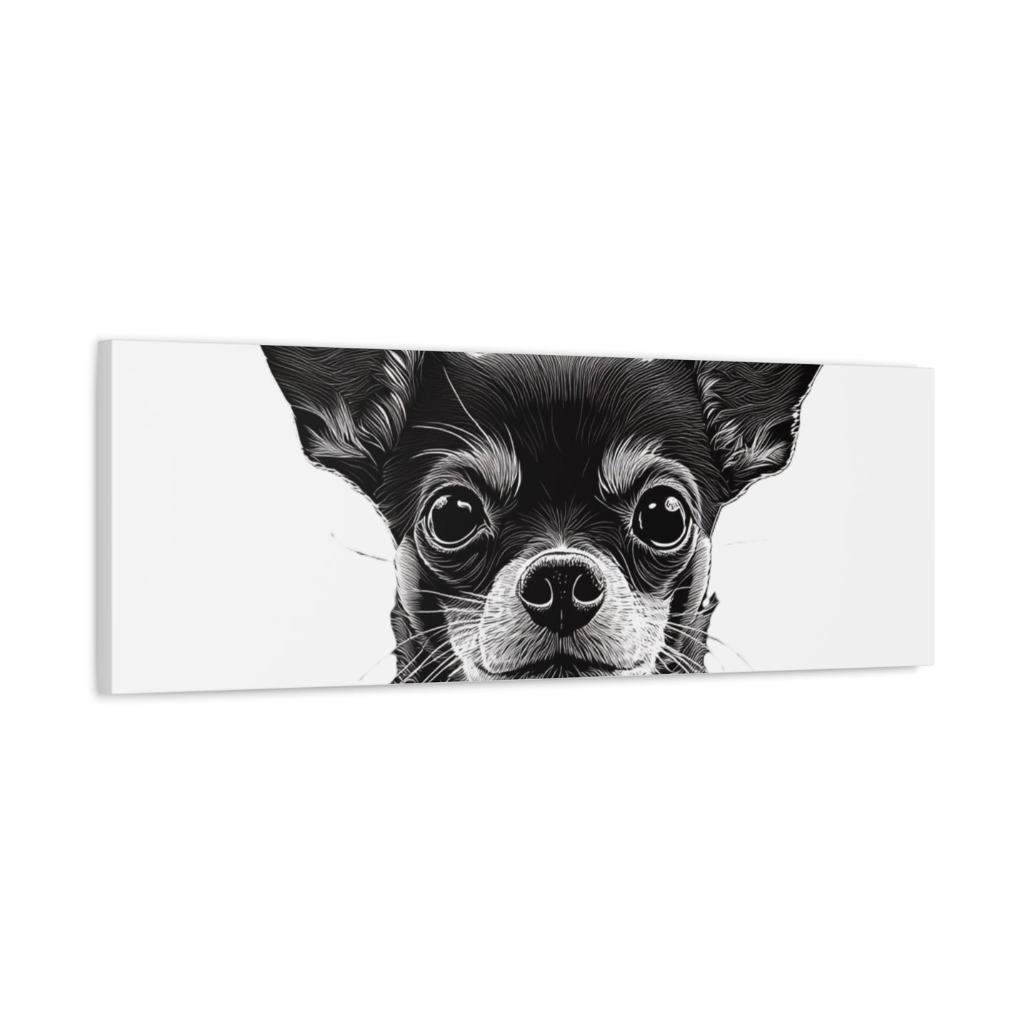 Chihuahua Dog Art Canvas Print - Matte Stretched 1.25" Wall Decor