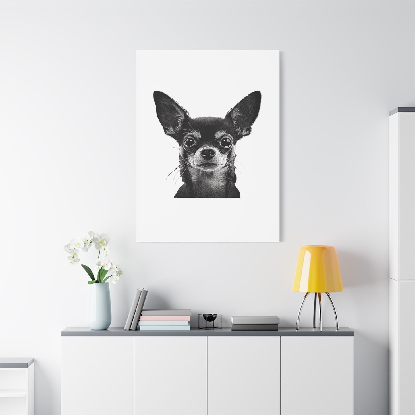 Chihuahua Dog Art Canvas Print - Matte Stretched 1.25" Wall Decor