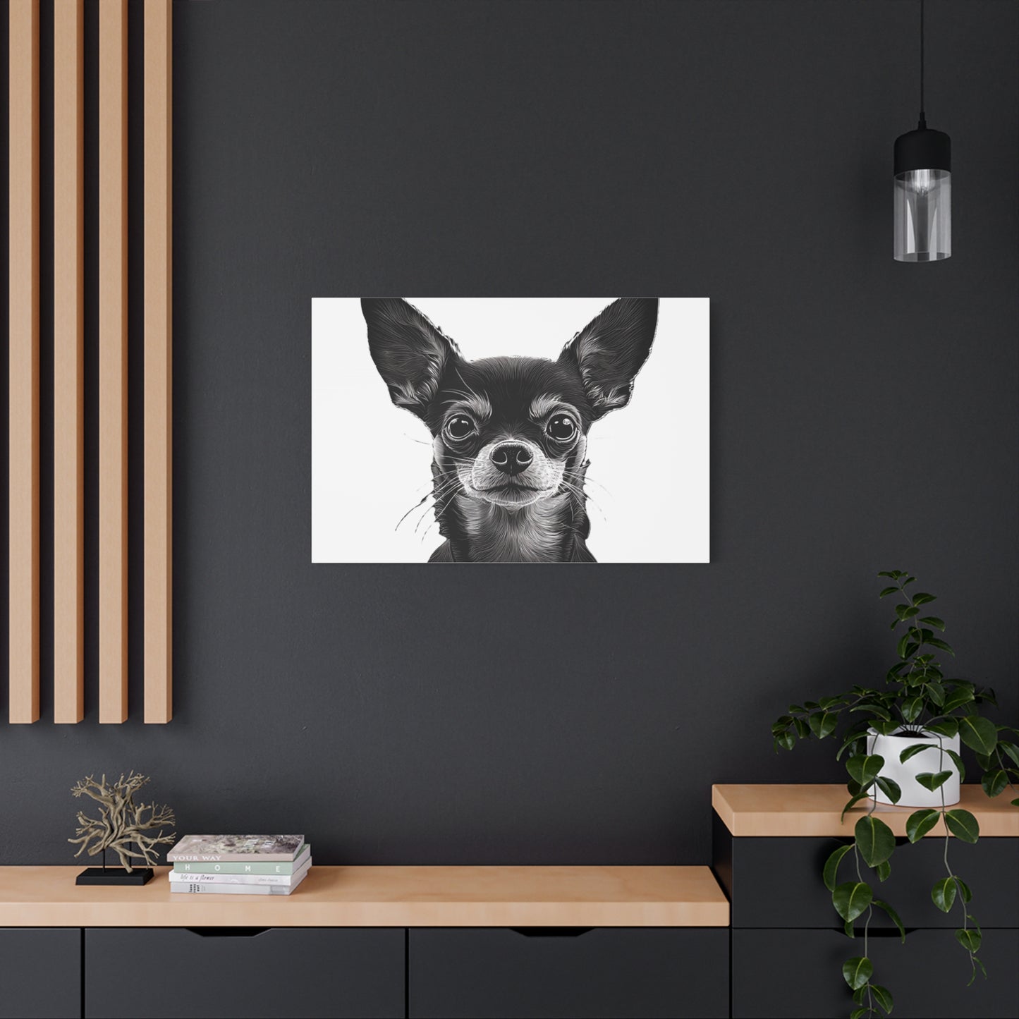 Chihuahua Dog Art Canvas Print - Matte Stretched 1.25" Wall Decor